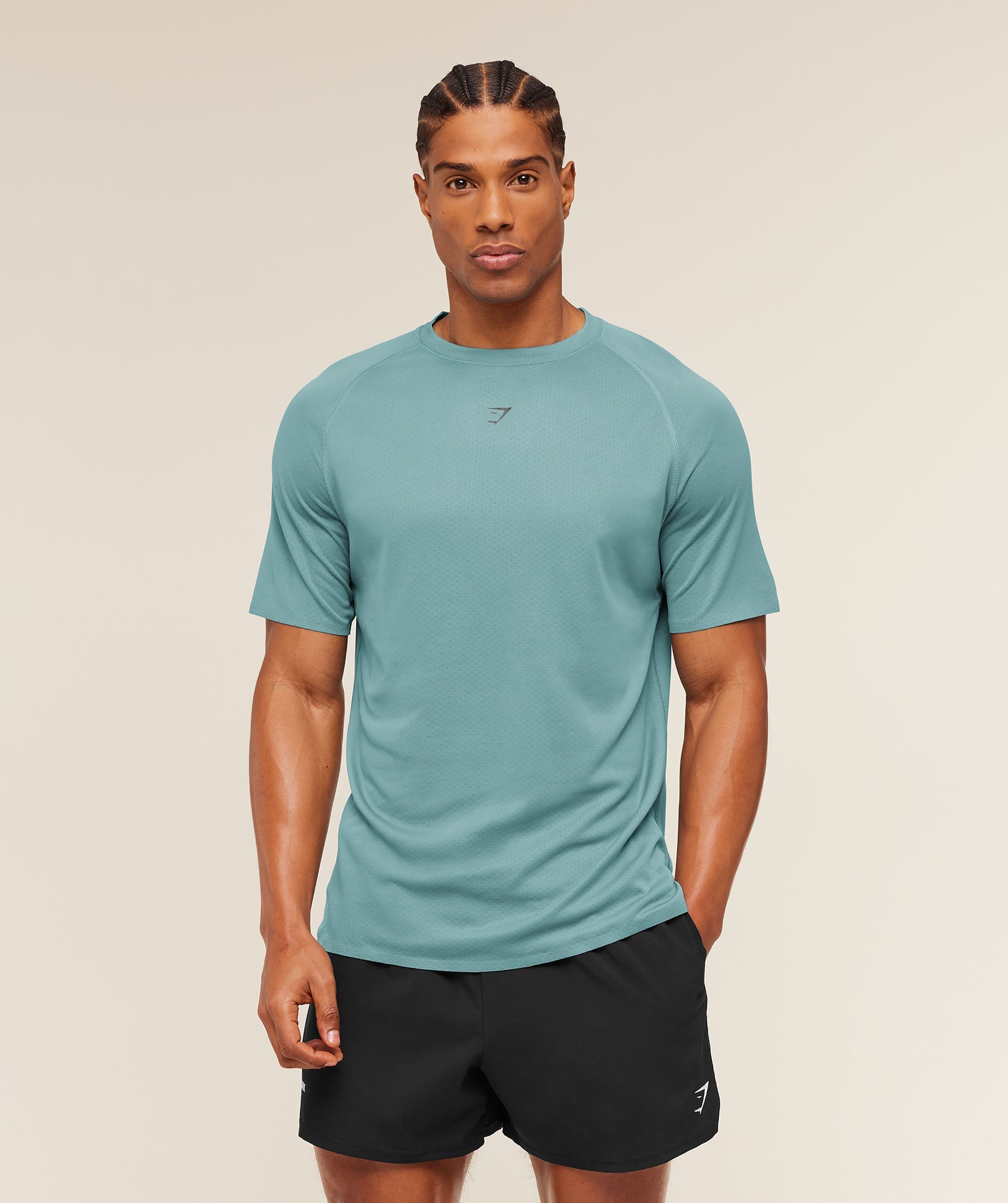 Hybrid Engineered Jacquard T-Shirt - Storm Blue — imagem 1