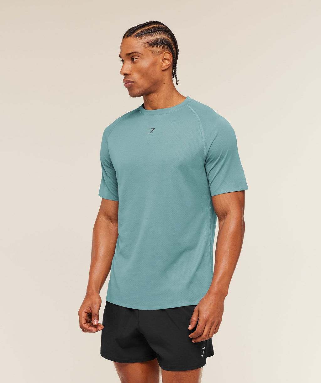 Hybrid Engineered Jacquard T-Shirt - Storm Blue — imagem 4
