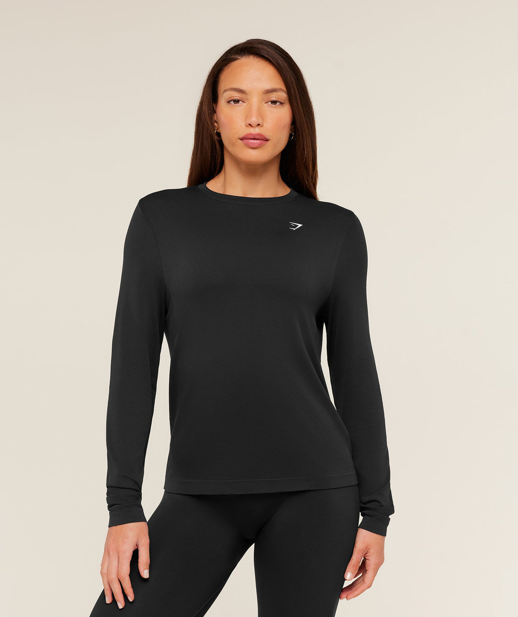 Everyday Seamless Long Sleeve Top - Black — imagem 1