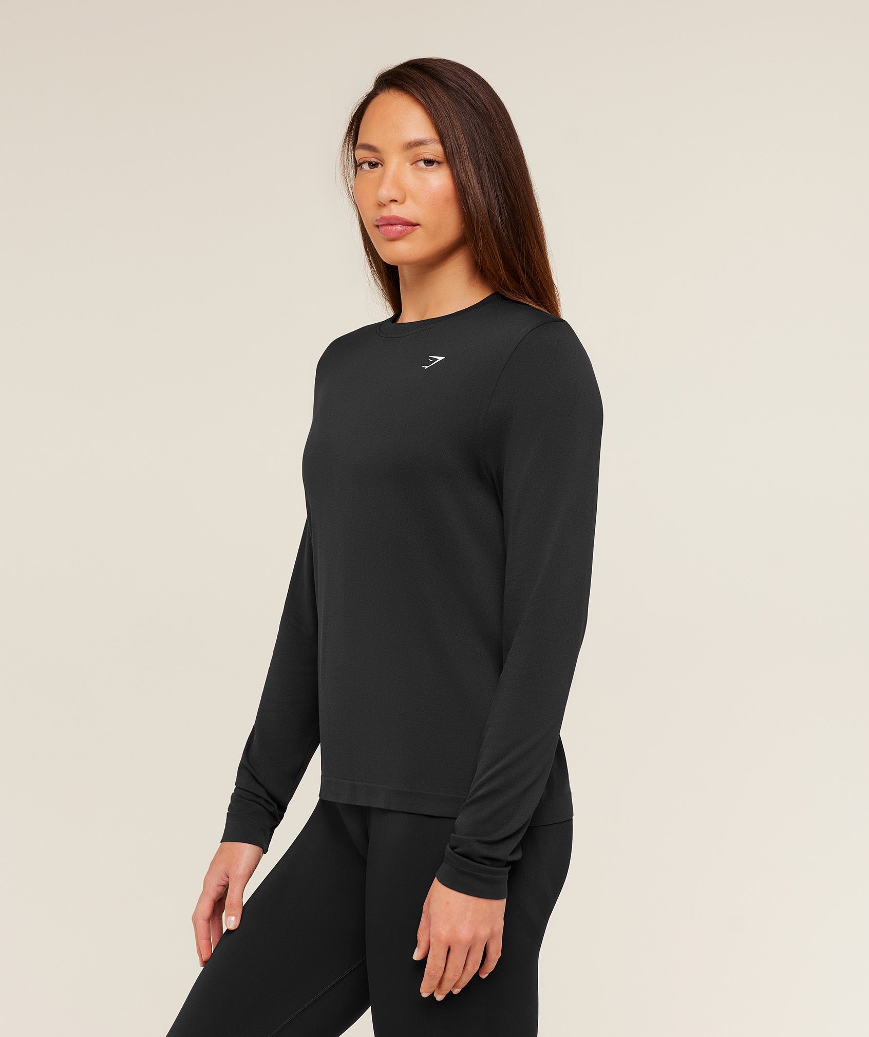 Everyday Seamless Long Sleeve Top - Black — imagem 2