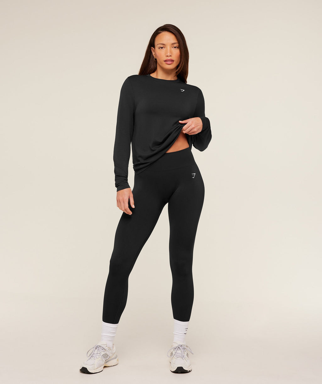 Everyday Seamless Long Sleeve Top - Black — imagem 5