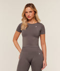 Everyday Seamless Short Sleeve Top - Cool Brown — imagem 1