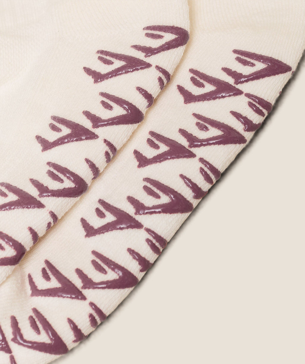 Frill Pilates Midi Sock - Soft White /  Calm Pink — imagem 3