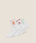 Fruity Graphic Midi Frill Socks 3pk - White — imagem 1