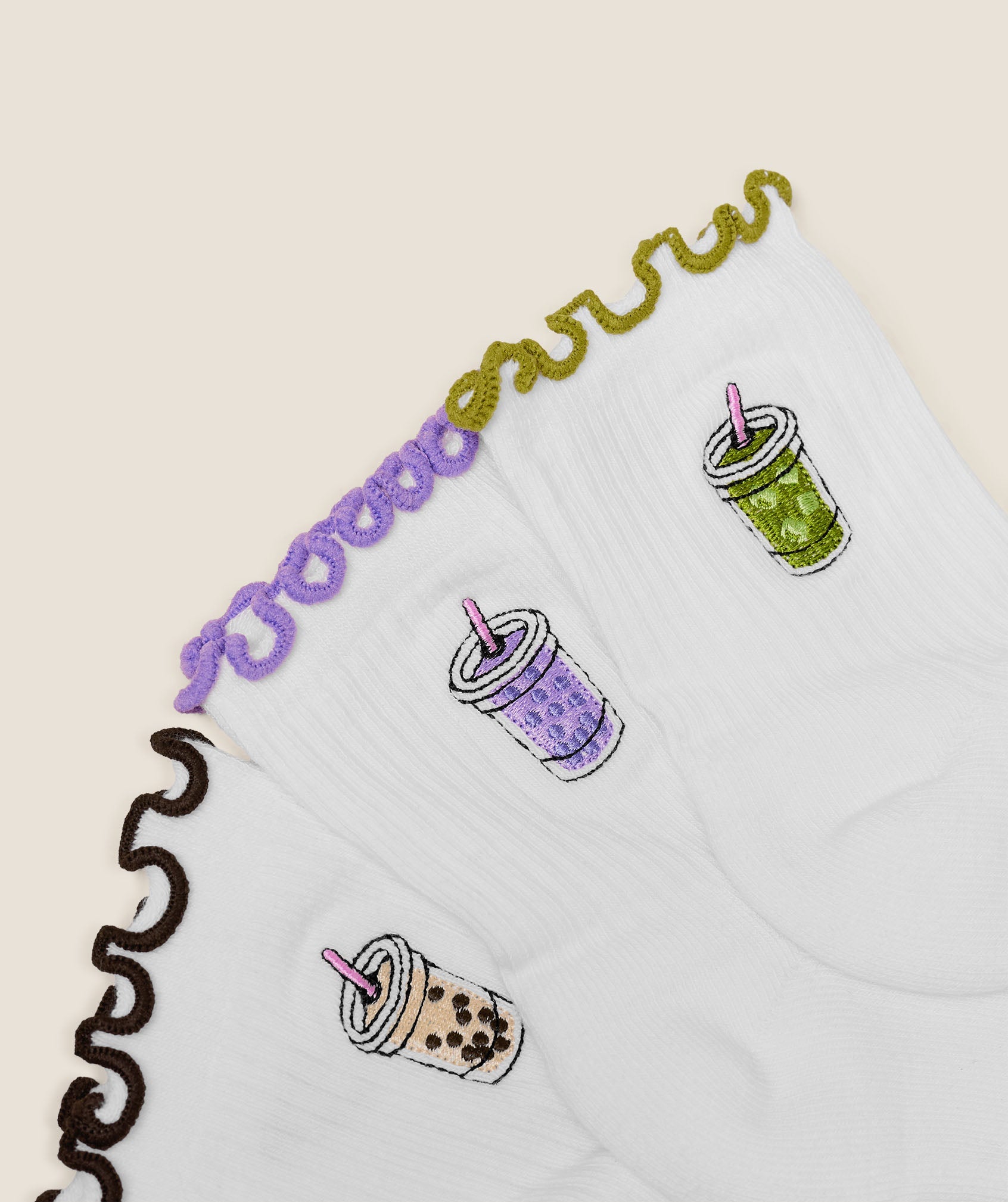 Hydration Graphic Midi Frill Socks 3pk - White — imagem 3
