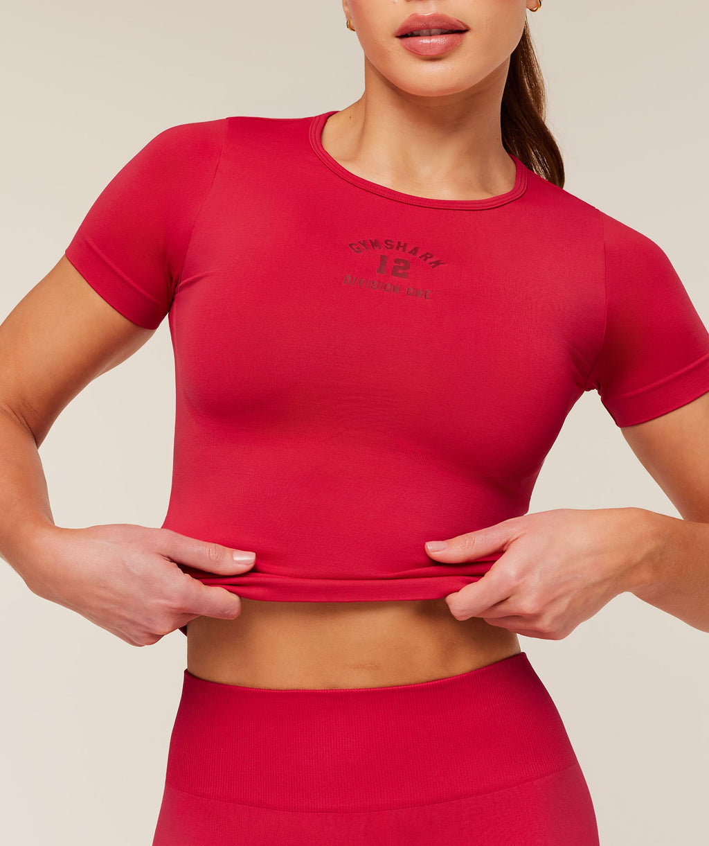 Everyday Seamless Graphic Short Sleeve Top - Conditioning Red — imagem 5