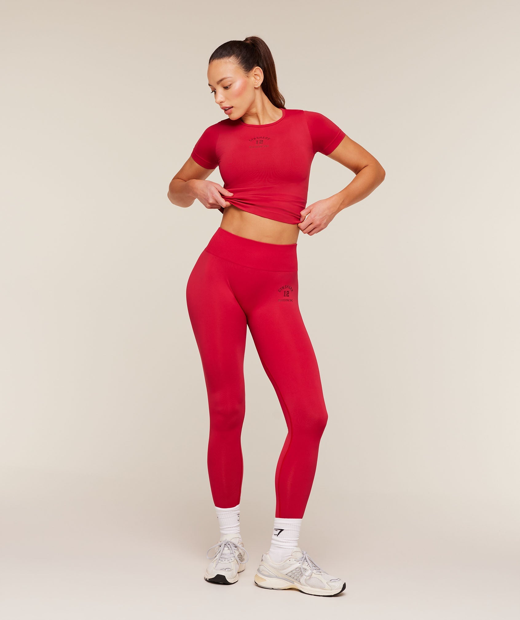 Everyday Seamless Graphic Short Sleeve Top - Conditioning Red — imagem 4