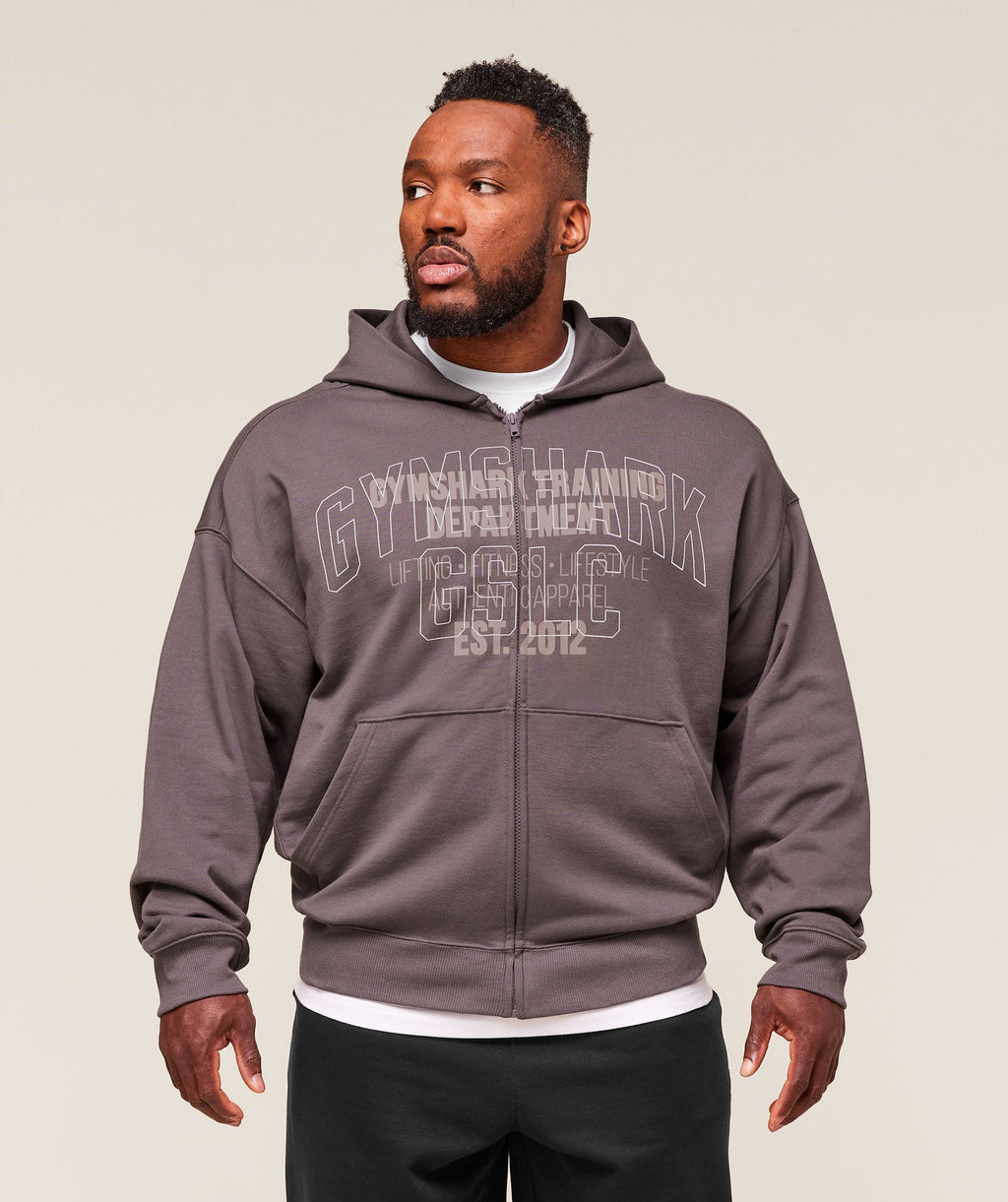 Authentic Apparel Zip Up Hoodie - Brushed Purple — imagem 1