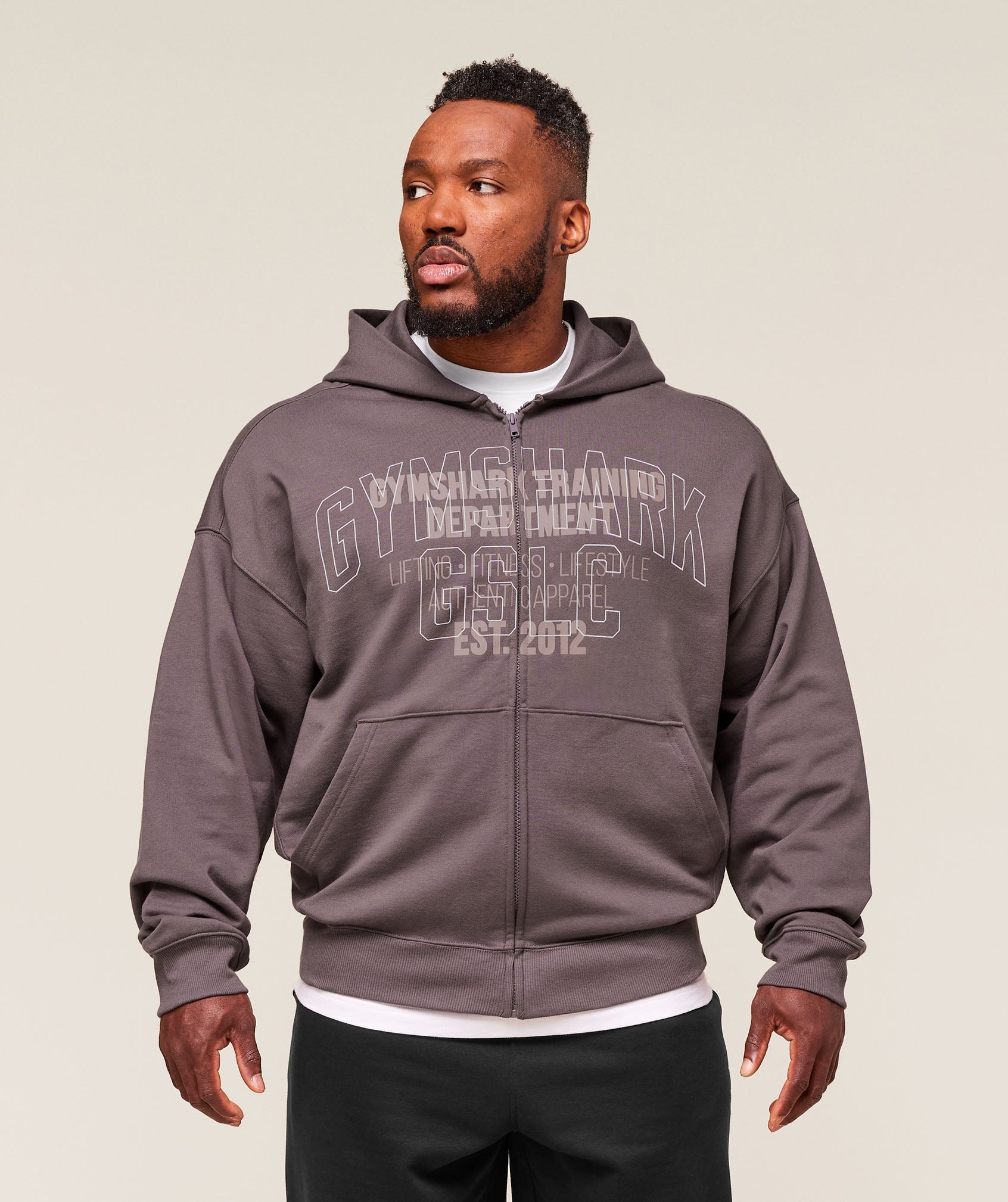 Authentic Apparel Zip Up Hoodie - Brushed Purple — imagem 1