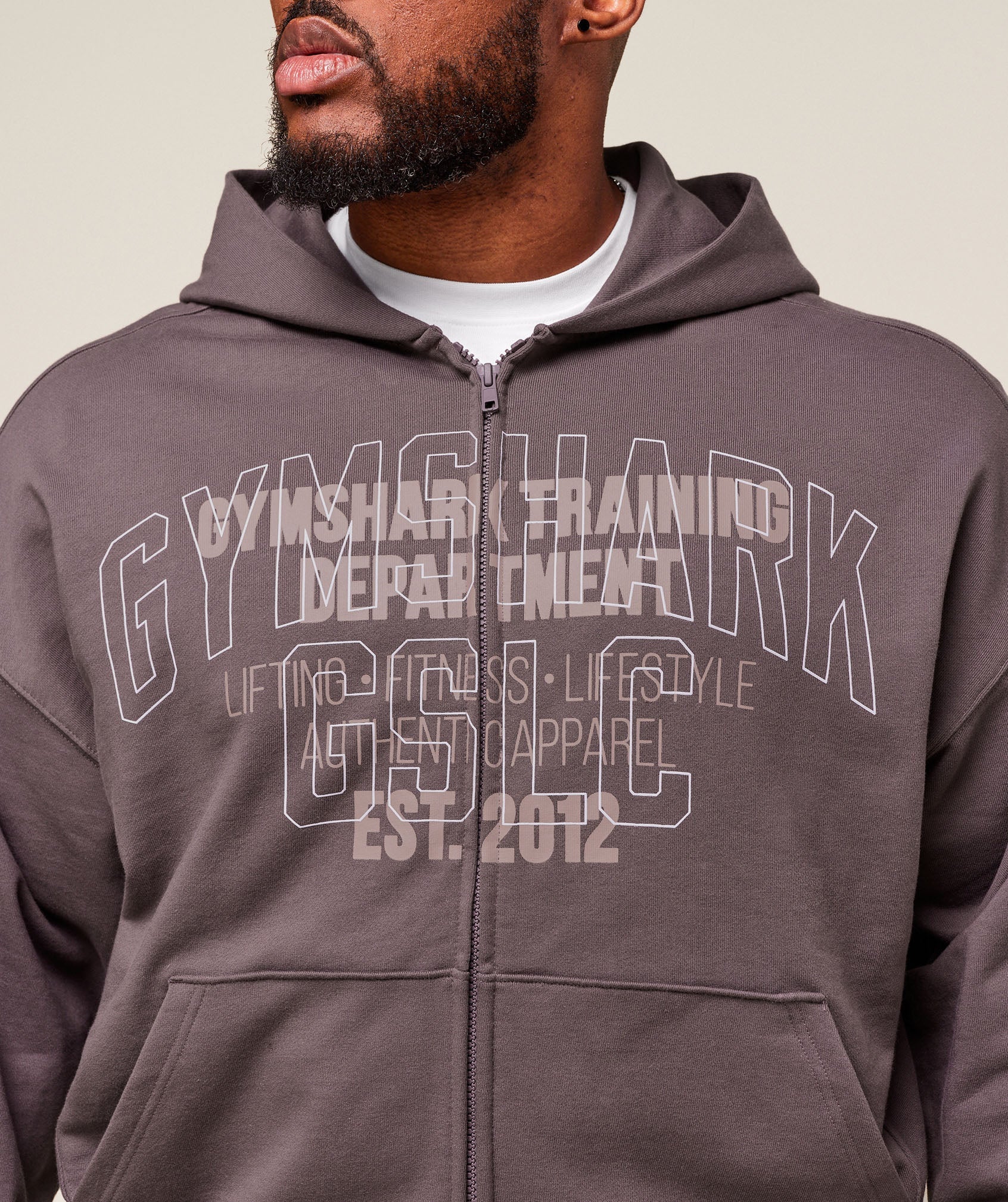 Authentic Apparel Zip Up Hoodie - Brushed Purple — imagem 2