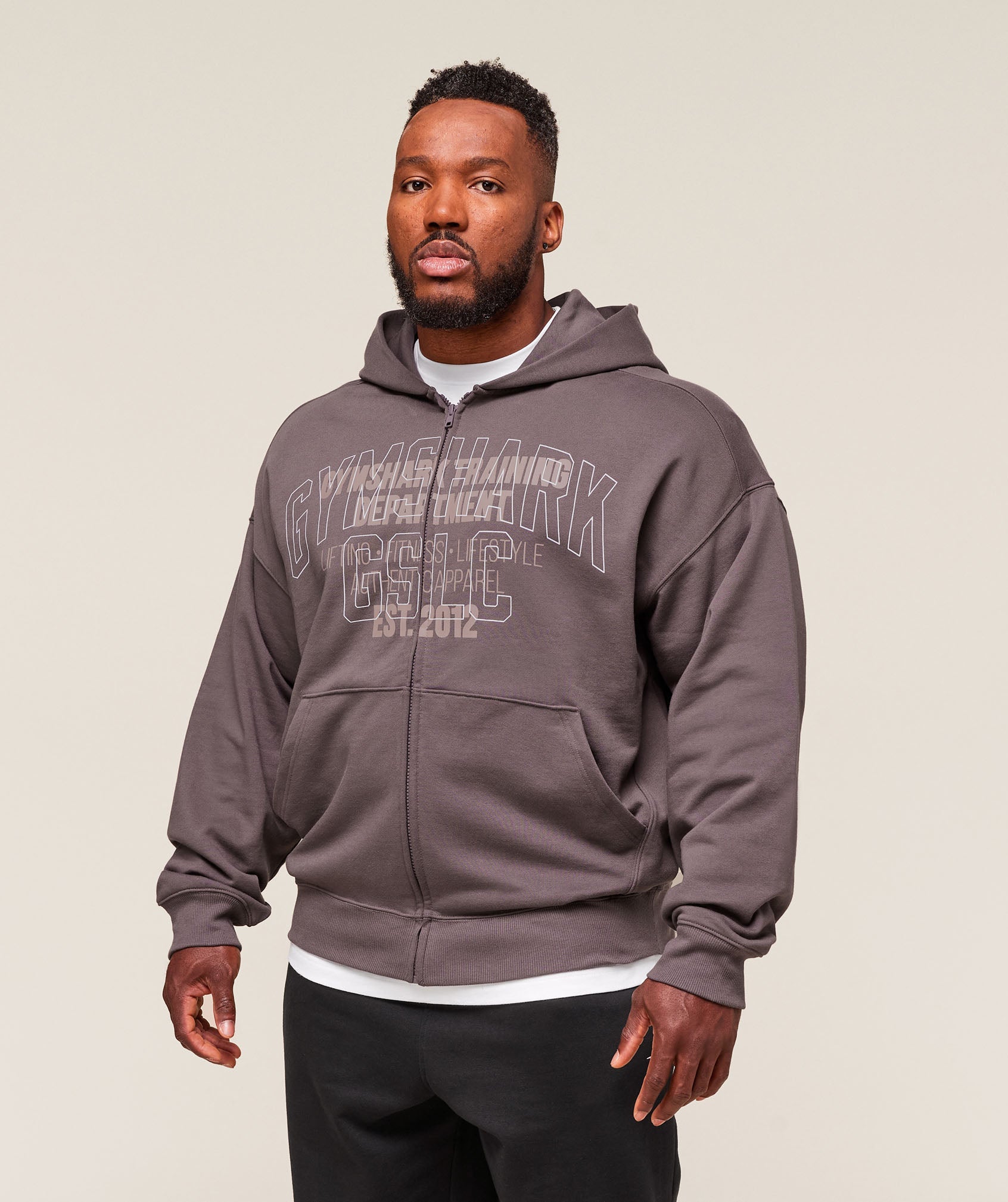 Authentic Apparel Zip Up Hoodie - Brushed Purple — imagem 3