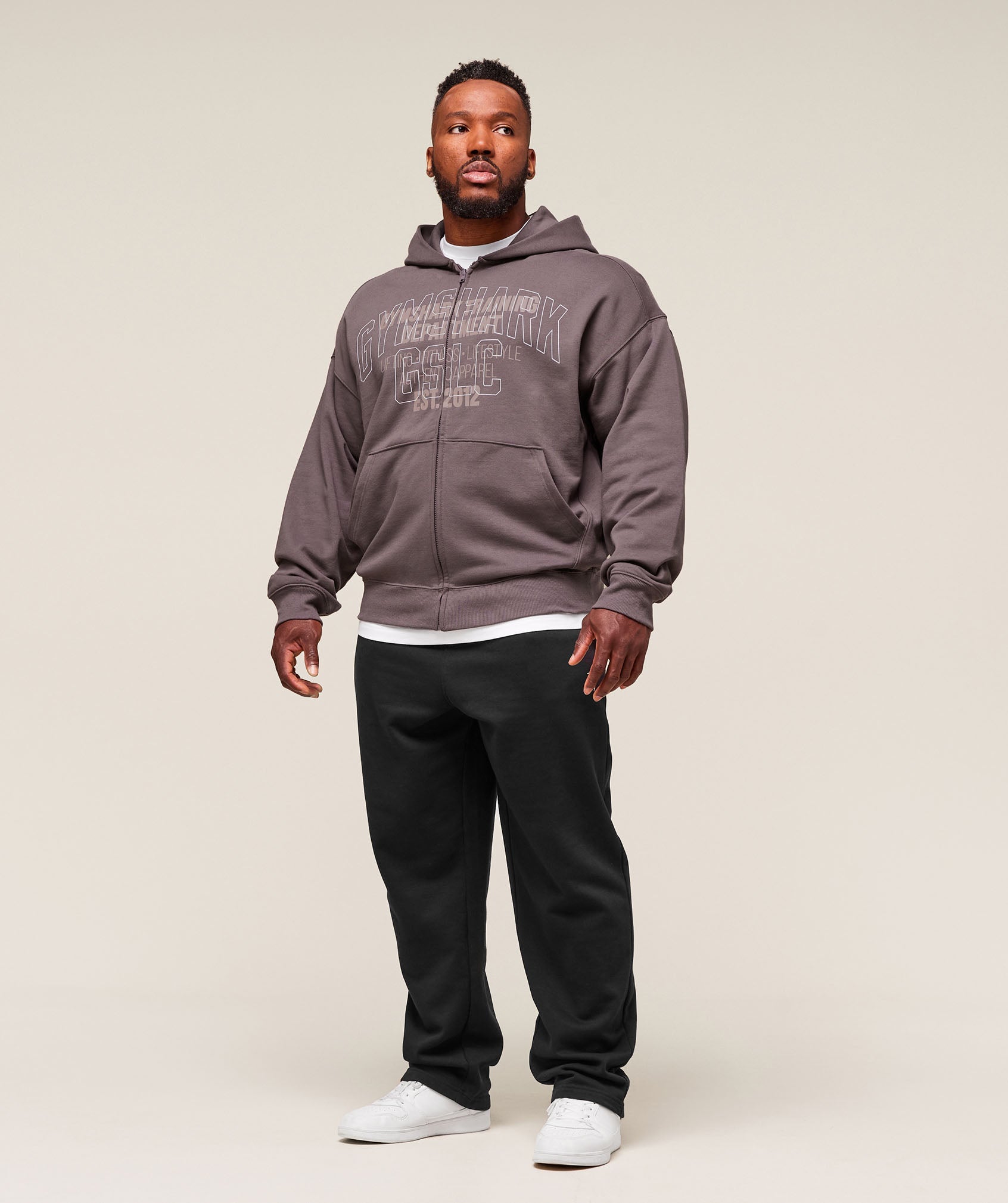 Authentic Apparel Zip Up Hoodie - Brushed Purple — imagem 4