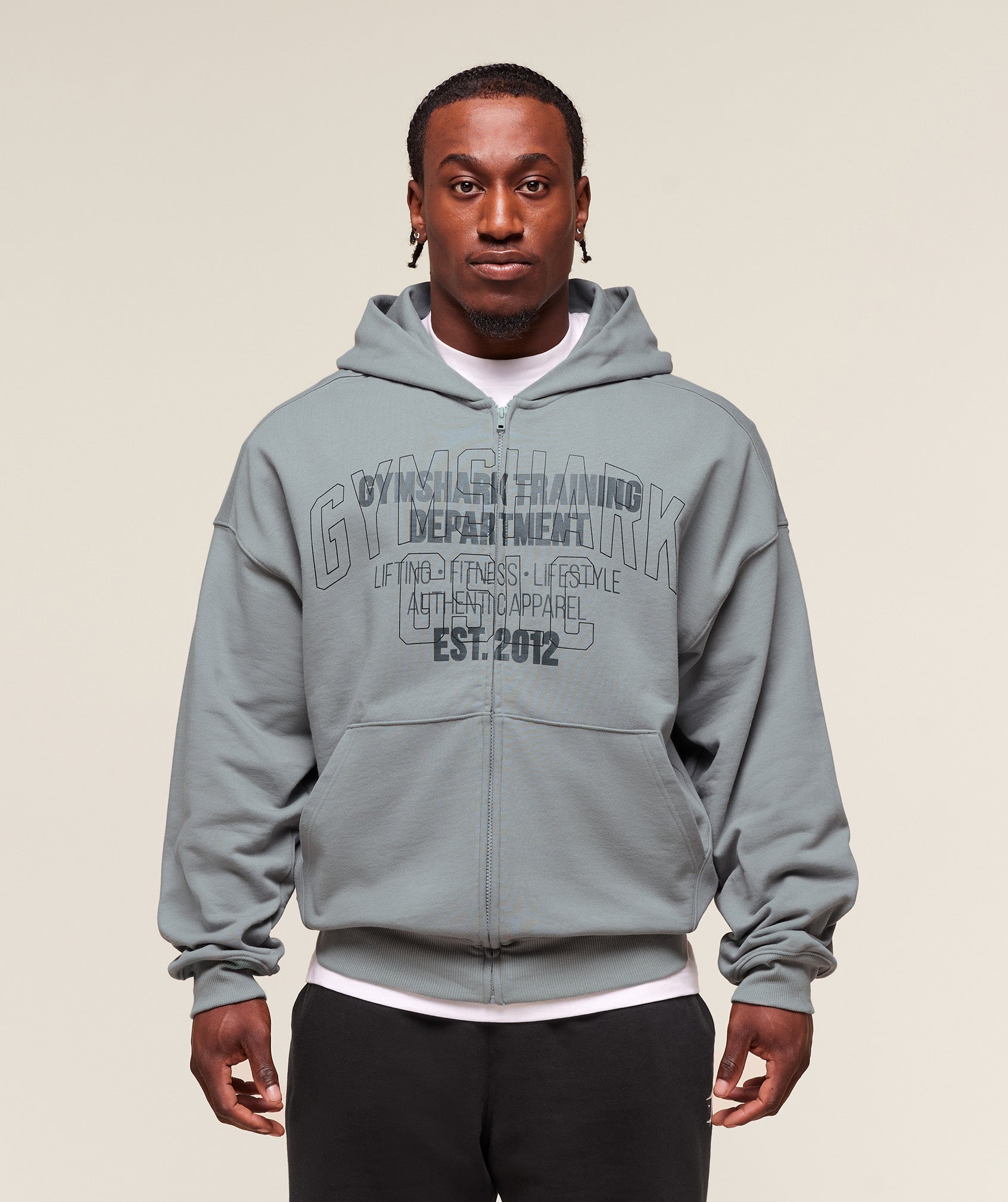Authentic Apparel Zip Up Hoodie - Smokey Grey — imagem 1