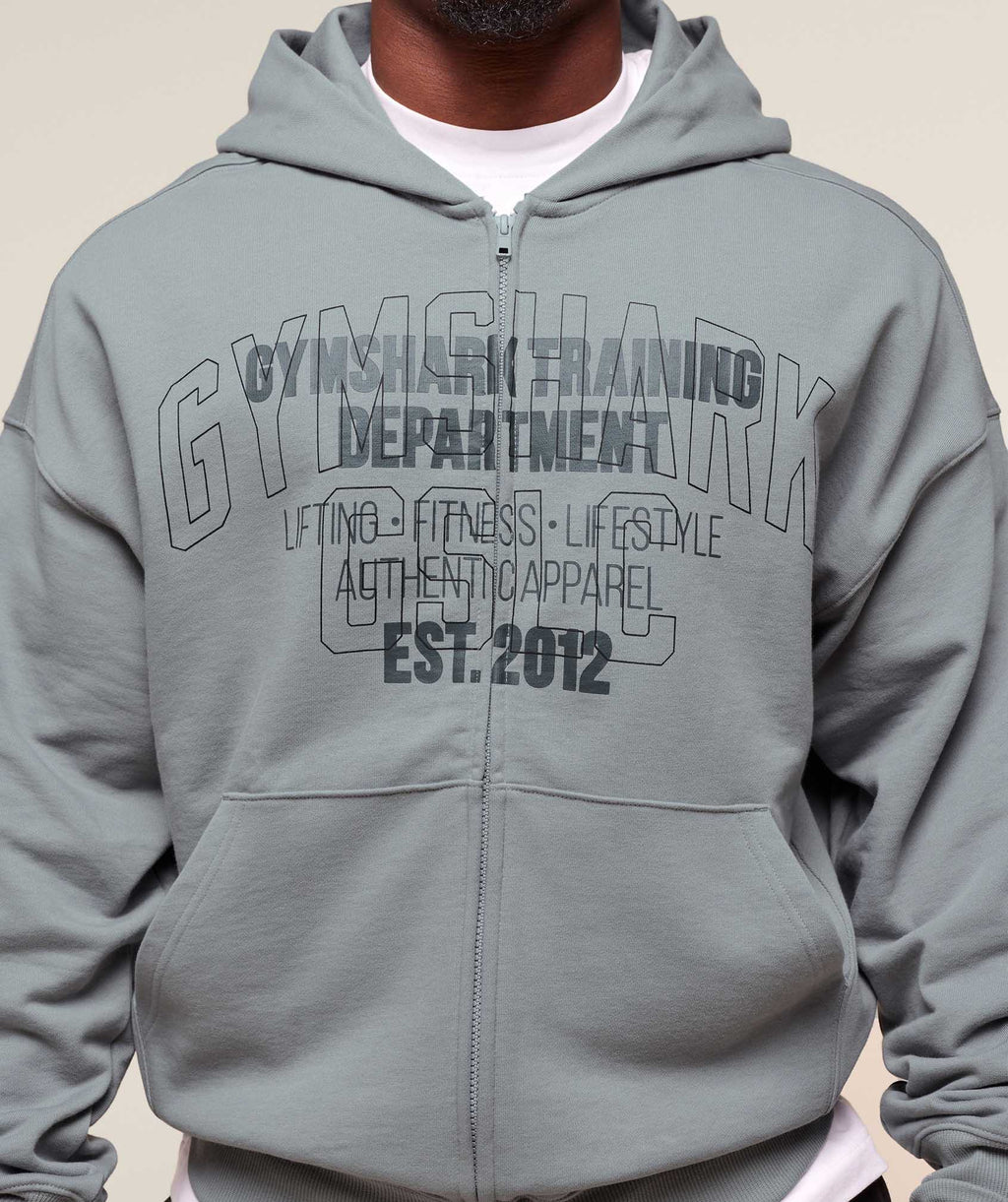Authentic Apparel Zip Up Hoodie - Smokey Grey — imagem 4
