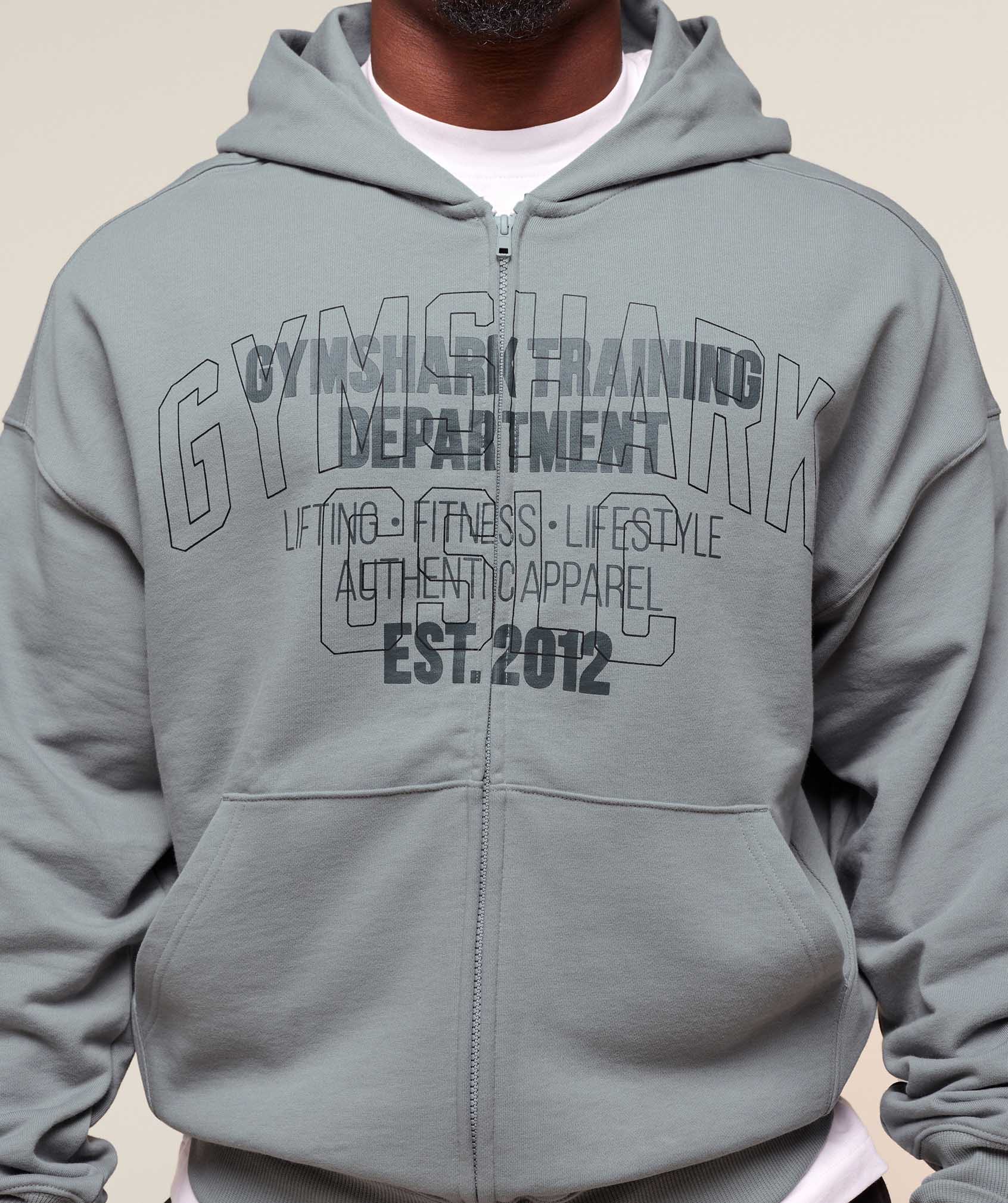 Authentic Apparel Zip Up Hoodie - Smokey Grey — imagem 4