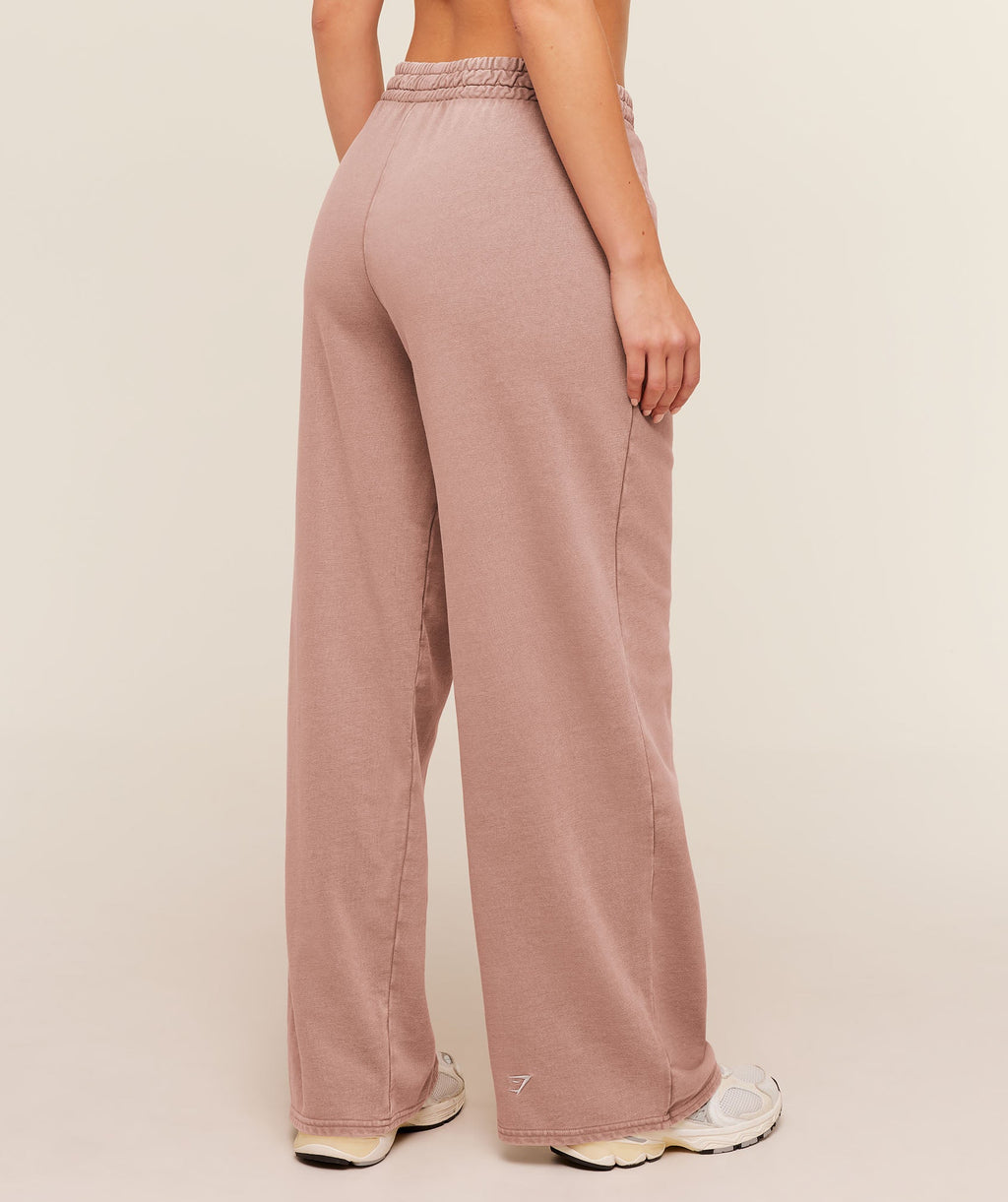 Chainstitch Graphic Wide Leg Joggers - Chestnut Pink/Wash — imagem 2