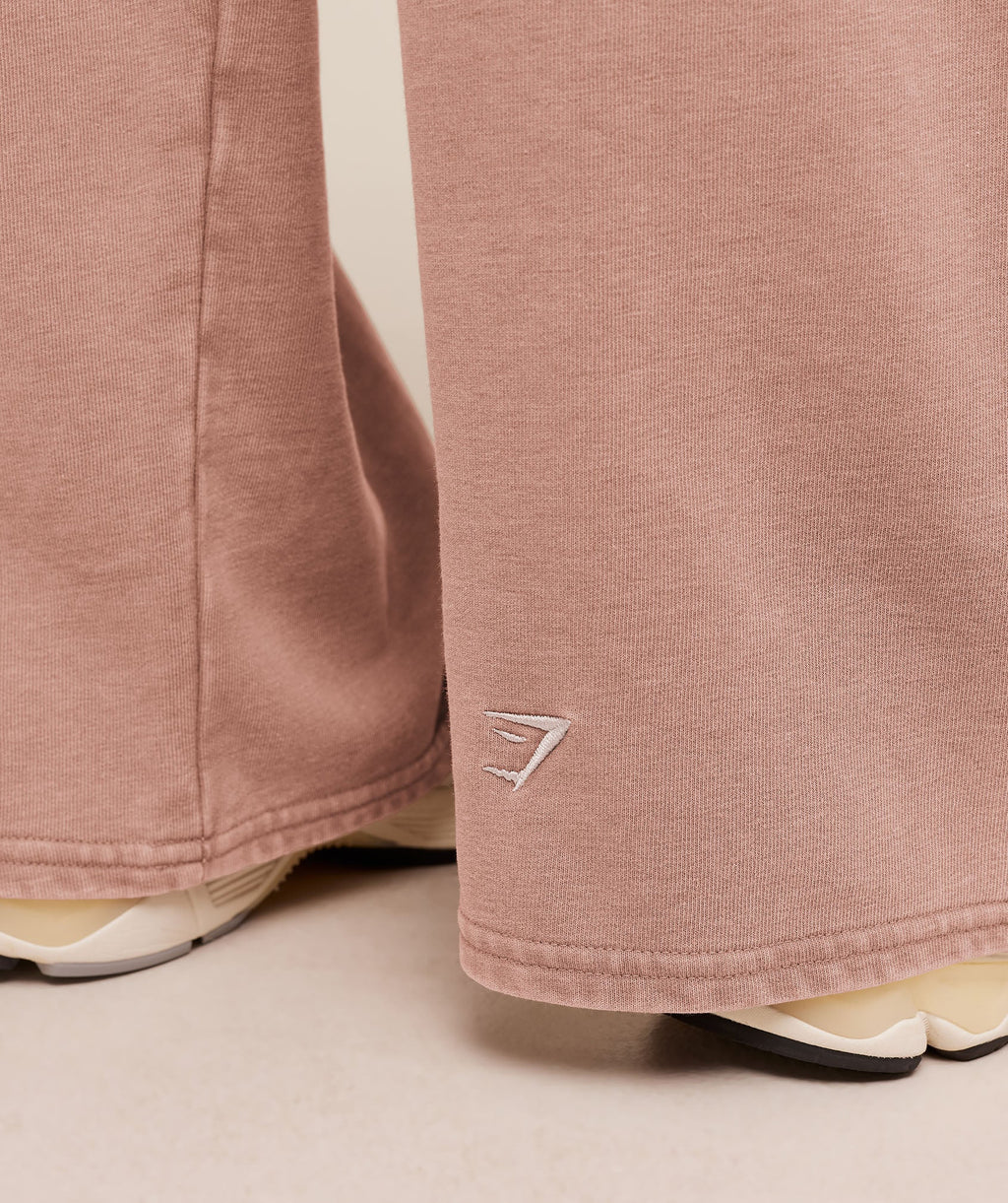 Chainstitch Graphic Wide Leg Joggers - Chestnut Pink/Wash — imagem 6