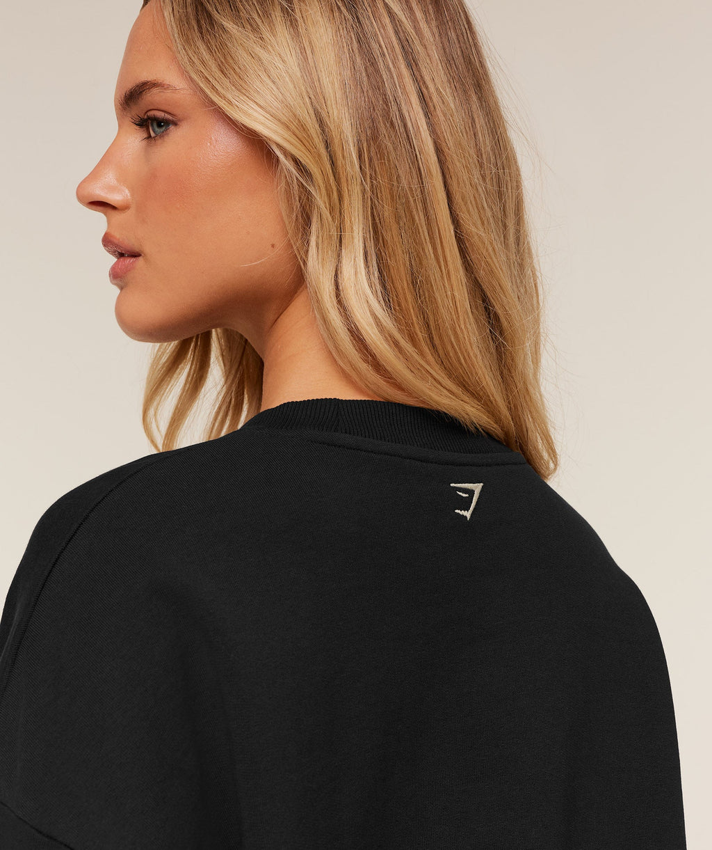 Collegiate Graphic Crew Neck Pullover - Black/ Pebble Grey — imagem 6