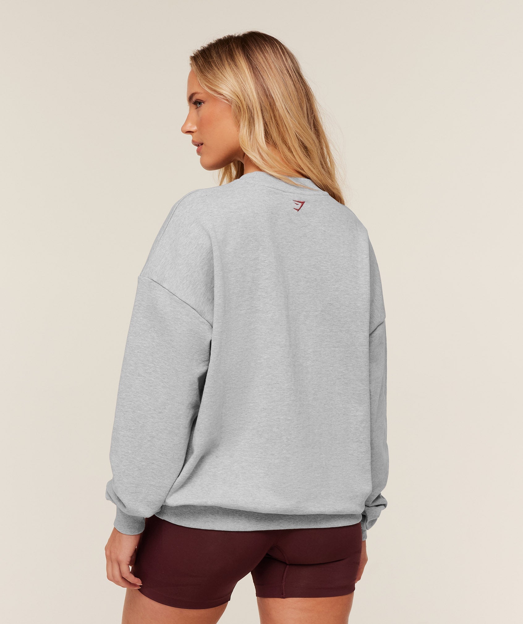 Collegiate Graphic Crew Neck Pullover - Light Grey Core Marl/GS Sets Red — imagem 2