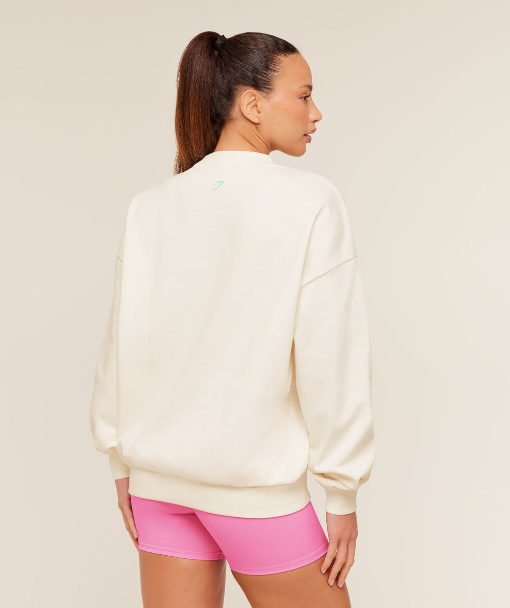 Glutey Calls Graphic Sweatshirt - Soft White — imagem 2