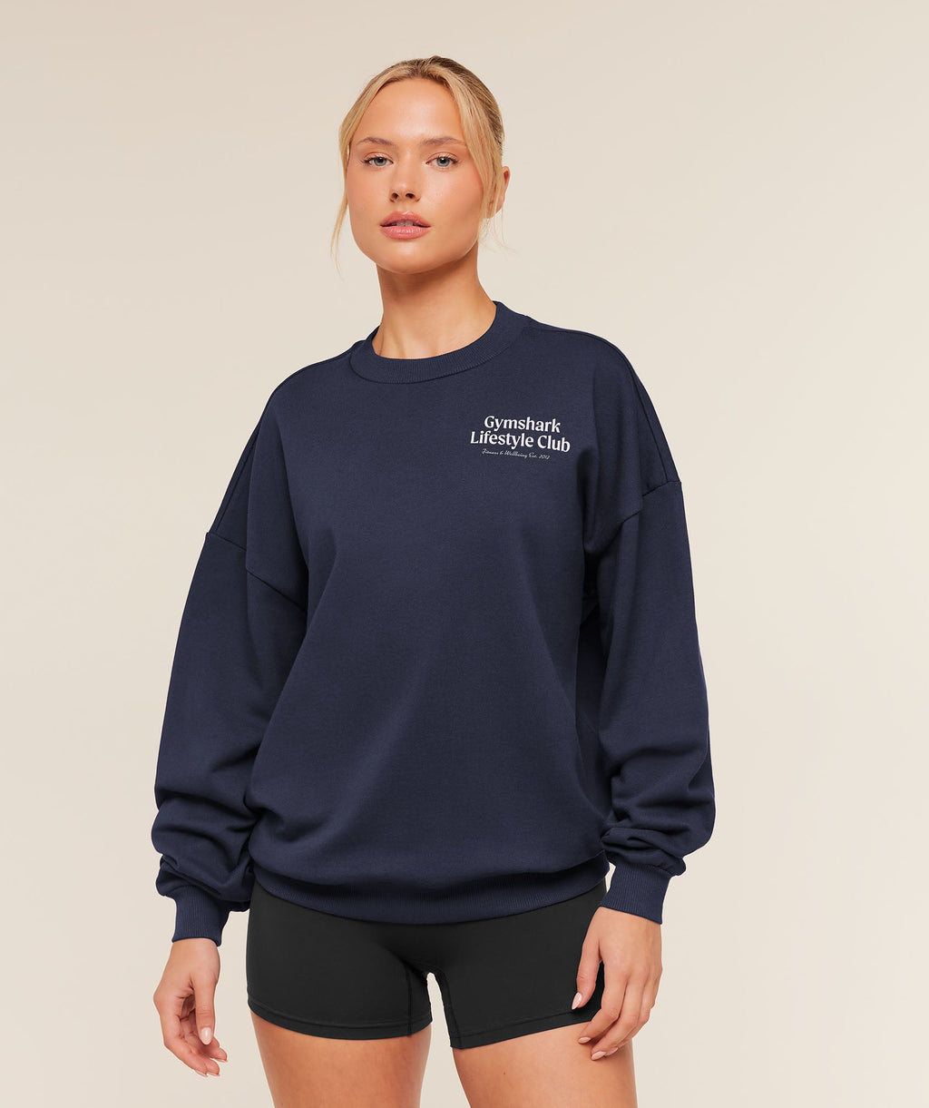 Lifestyle Club Graphic Sweatshirt - Heavy Blue — imagem 1