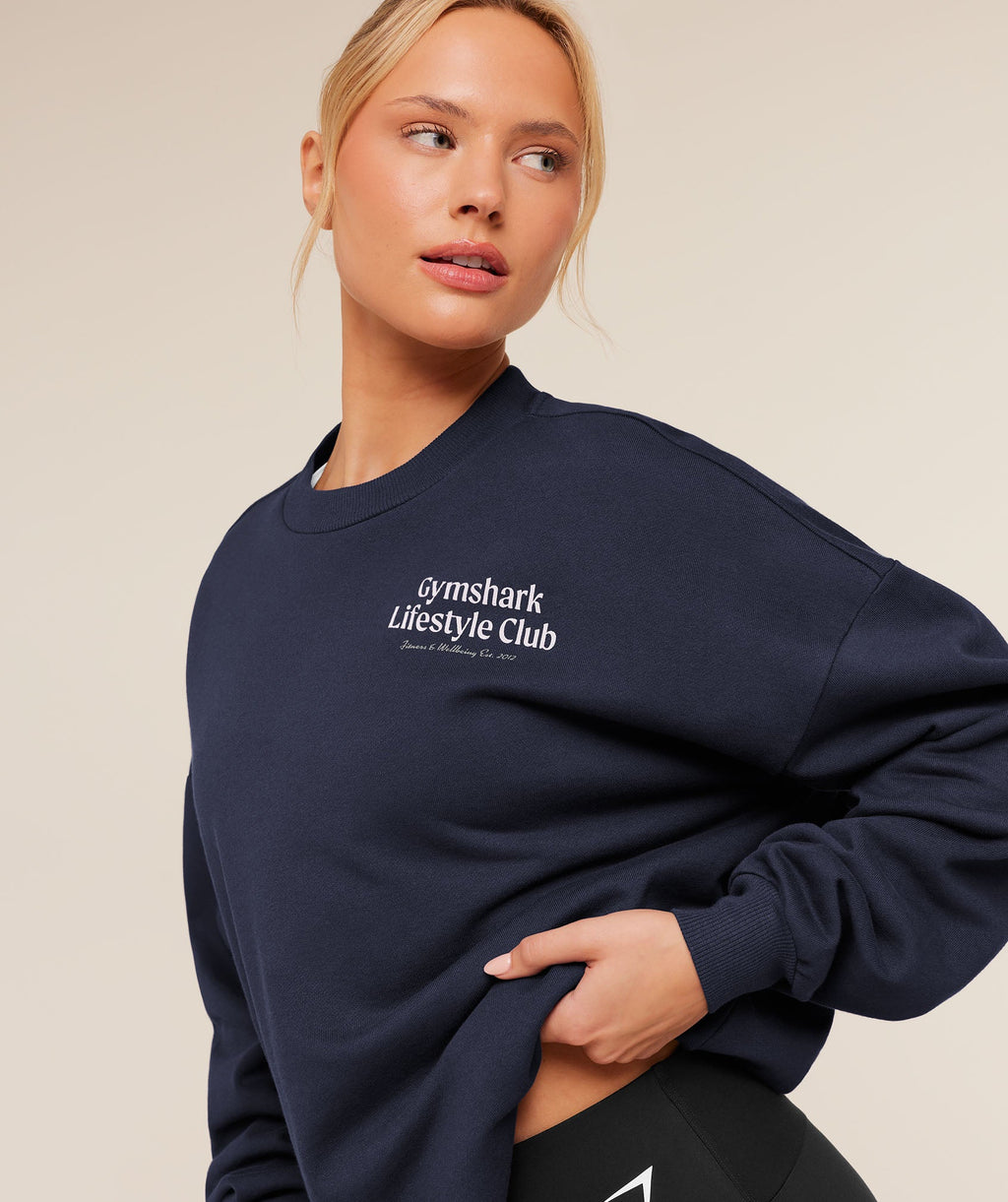 Lifestyle Club Graphic Sweatshirt - Heavy Blue — imagem 5