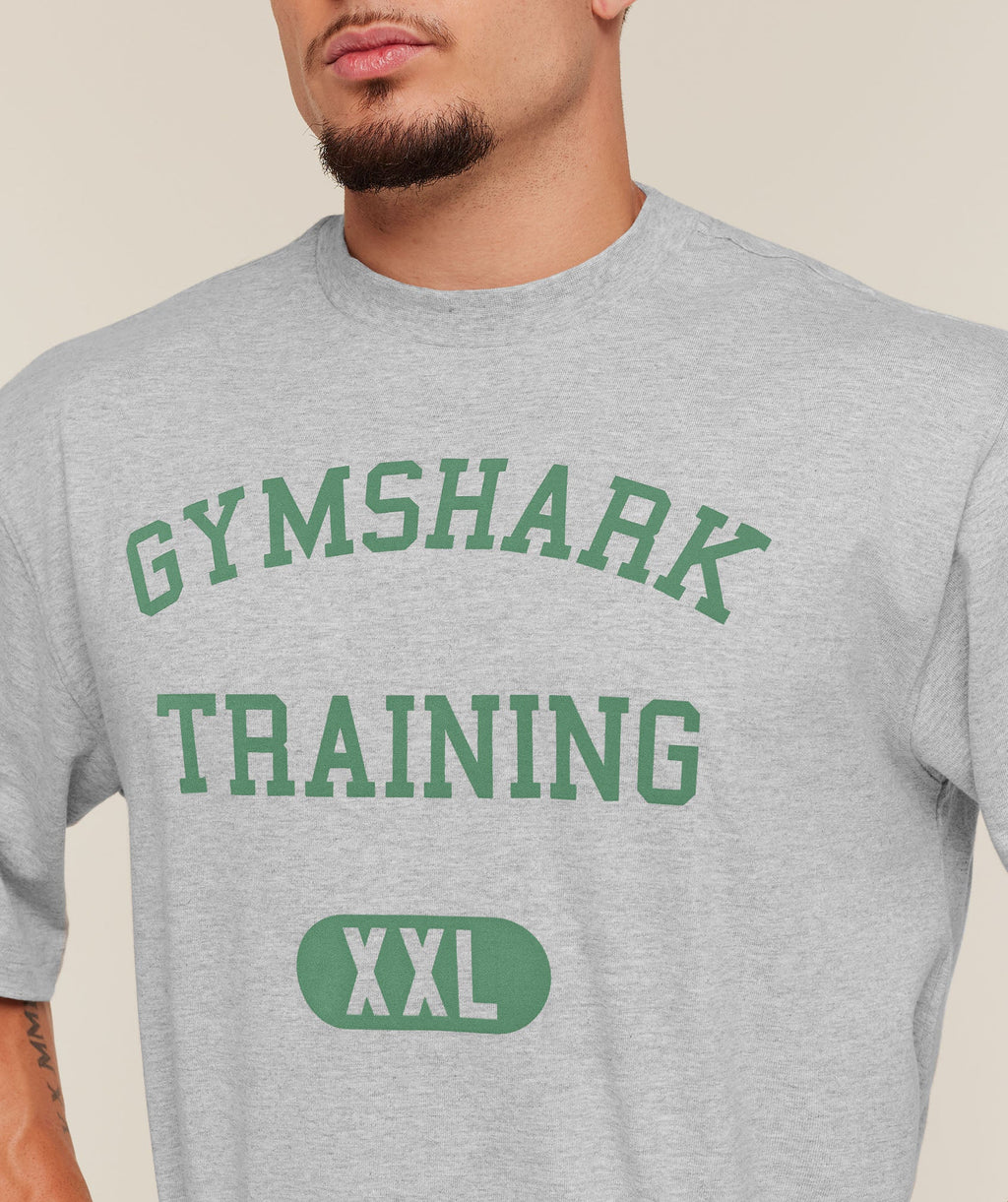 Gymshark Training Graphic T-Shirt - Light Grey Core Marl — imagem 5
