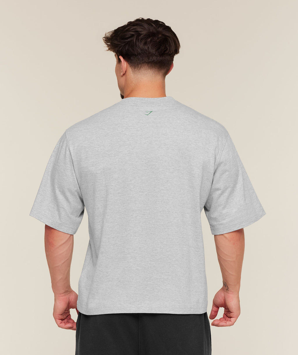 Gymshark Training Graphic T-Shirt - Light Grey Core Marl — imagem 2