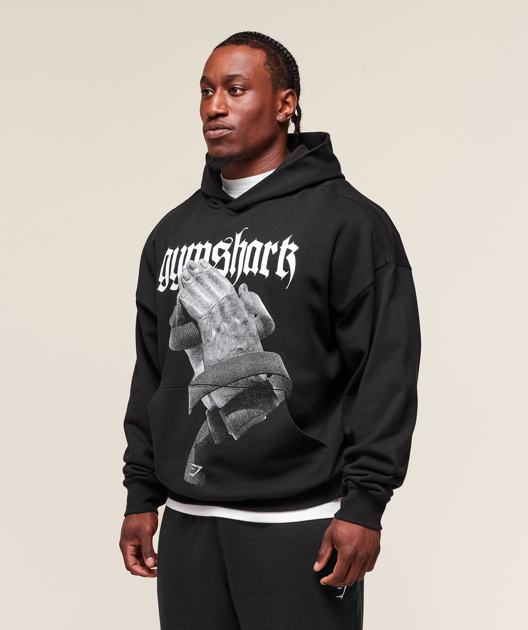 Prayer Hands Hoodie - Black — imagem 3