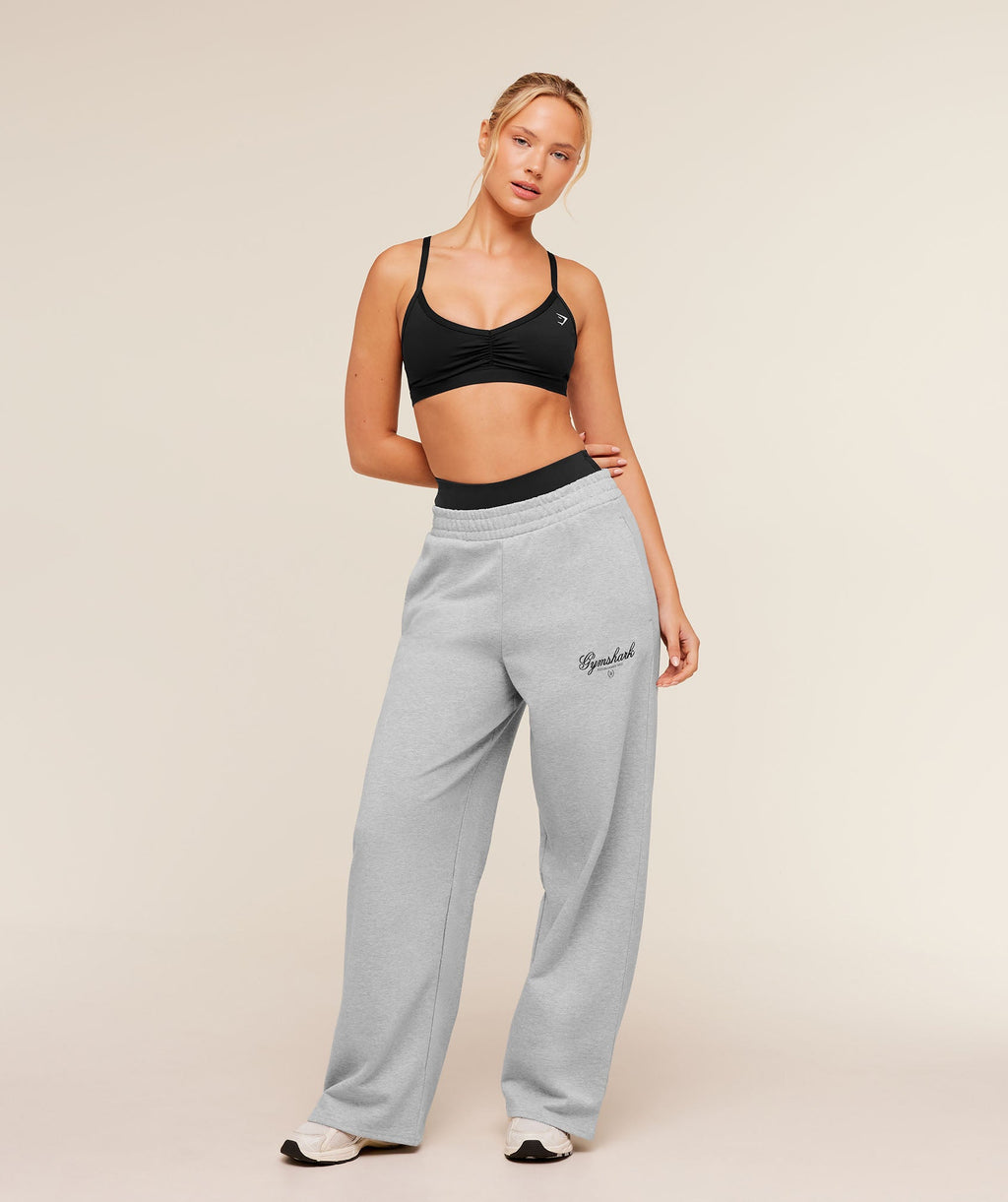 Script Embroidery Joggers - Light Grey Core Marl — imagem 4