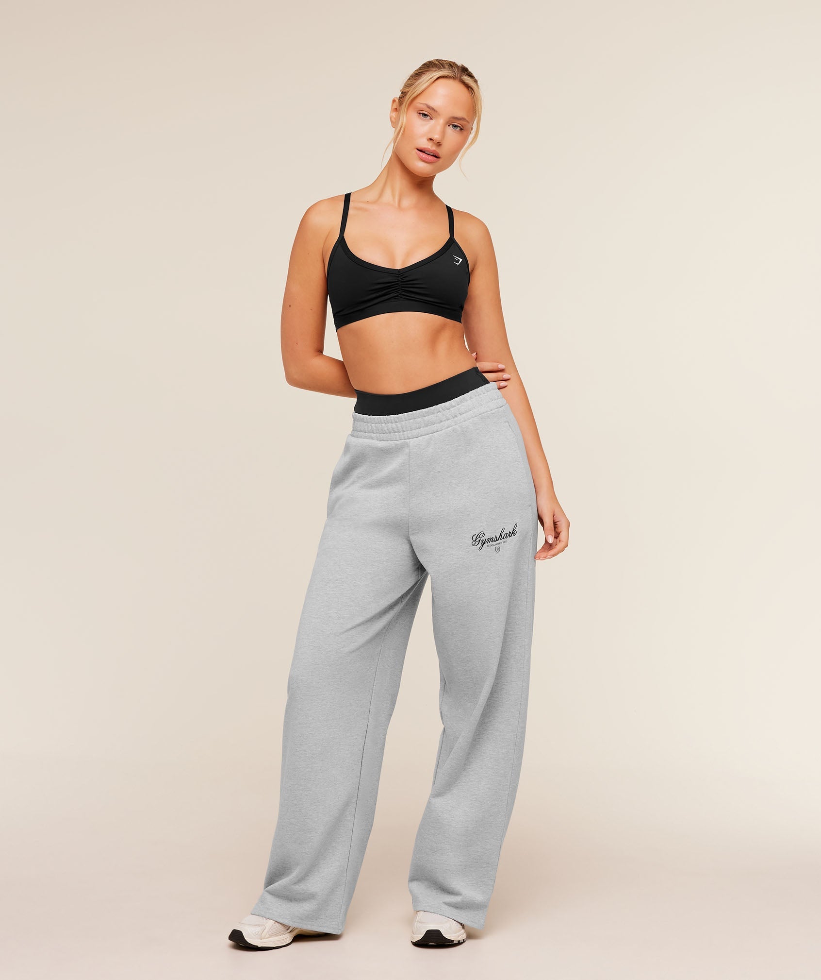 Script Embroidery Joggers - Light Grey Core Marl — imagem 4