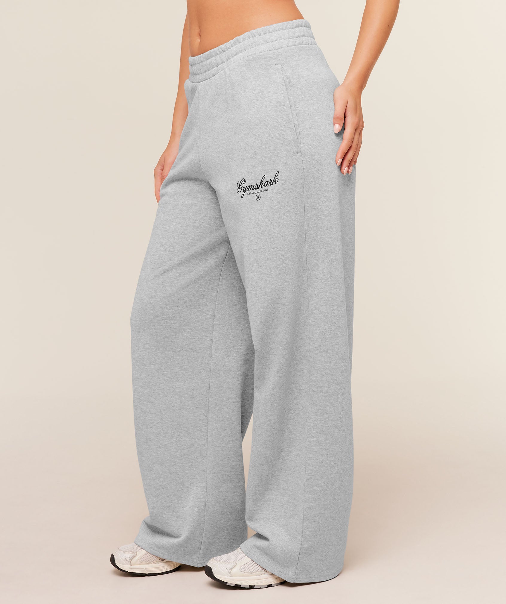 Script Embroidery Joggers - Light Grey Core Marl — imagem 3