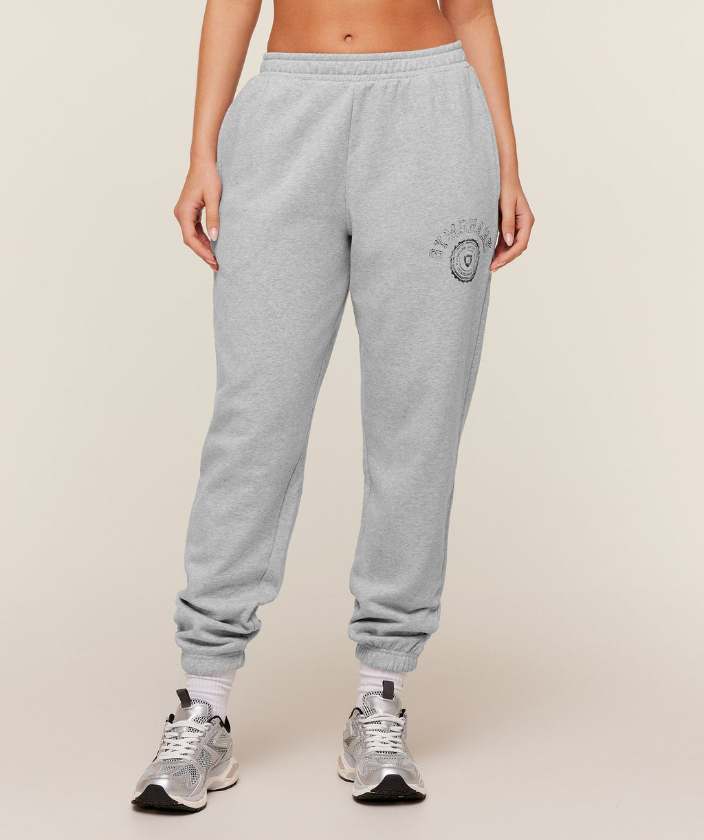 Worn Crest Graphic Joggers - Light Grey Core Marl — imagem 1