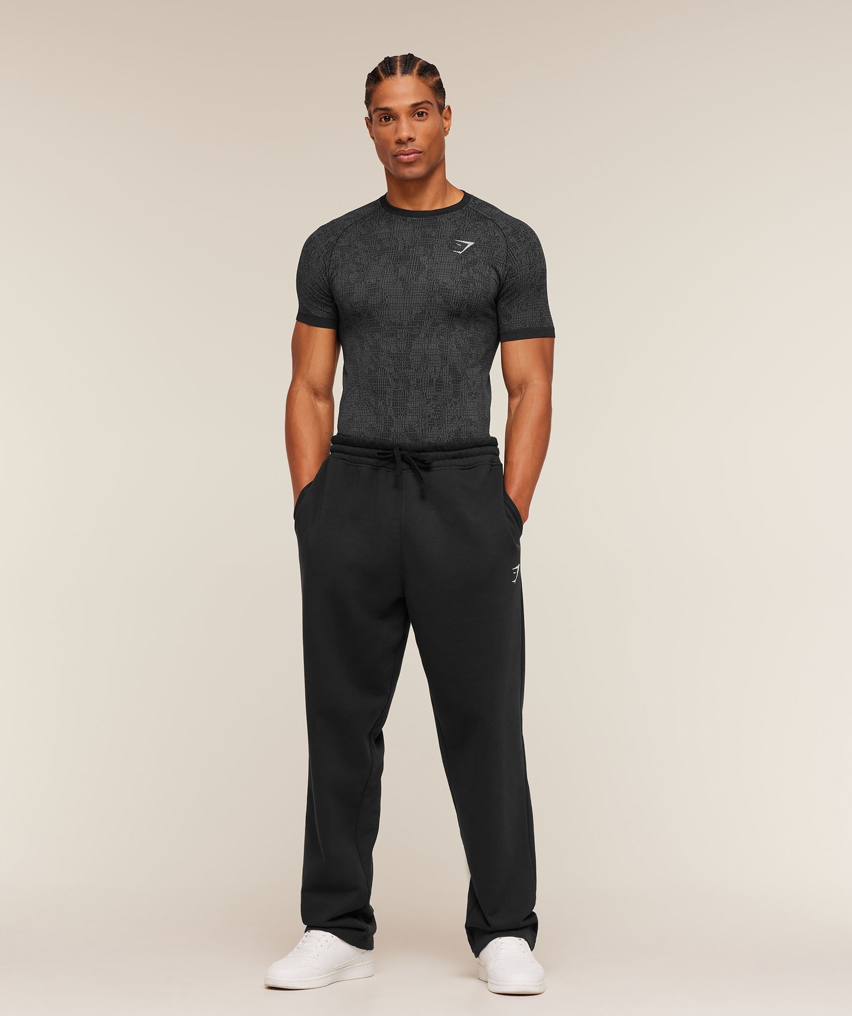 Geo Seamless Grid T-Shirt - Black/Smokey Grey — imagem 6