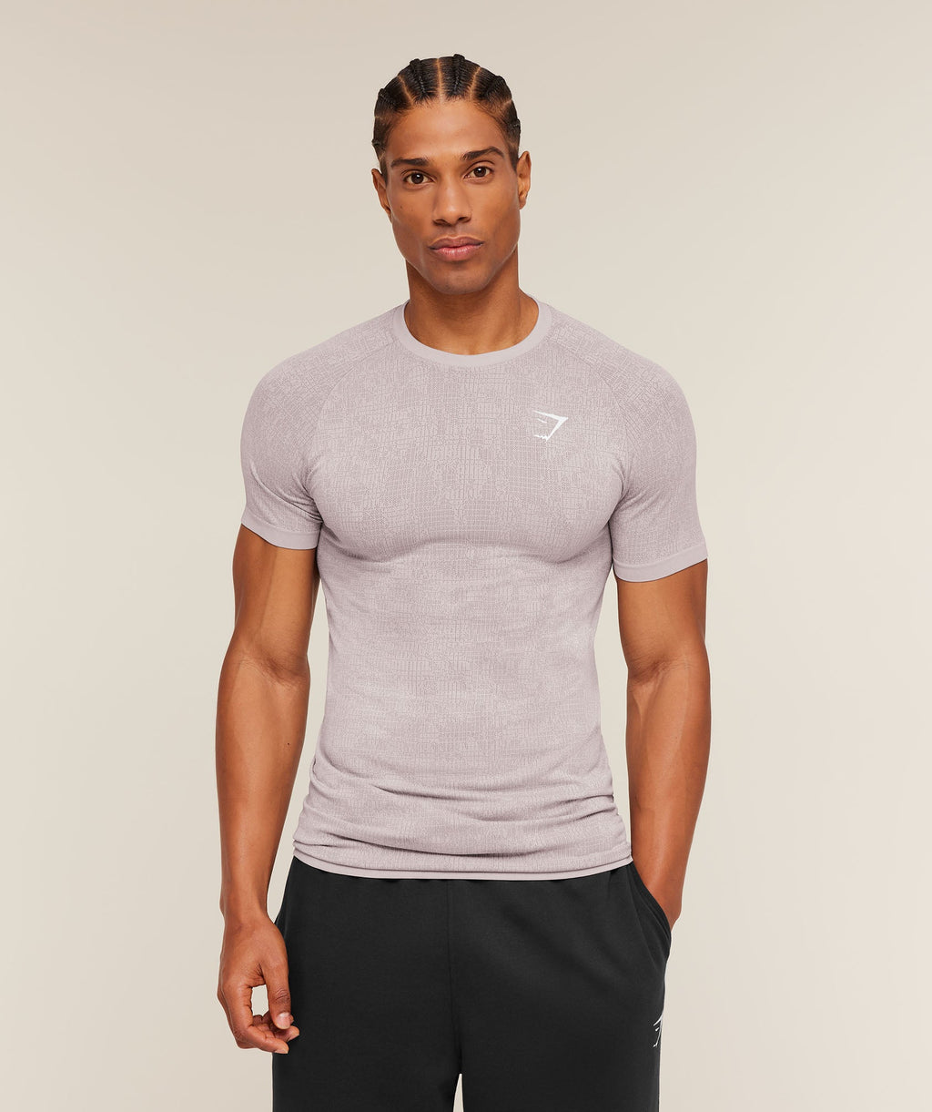 Geo Seamless Grid T-Shirt - Dawn Purple/Dusk Purple — imagem 1