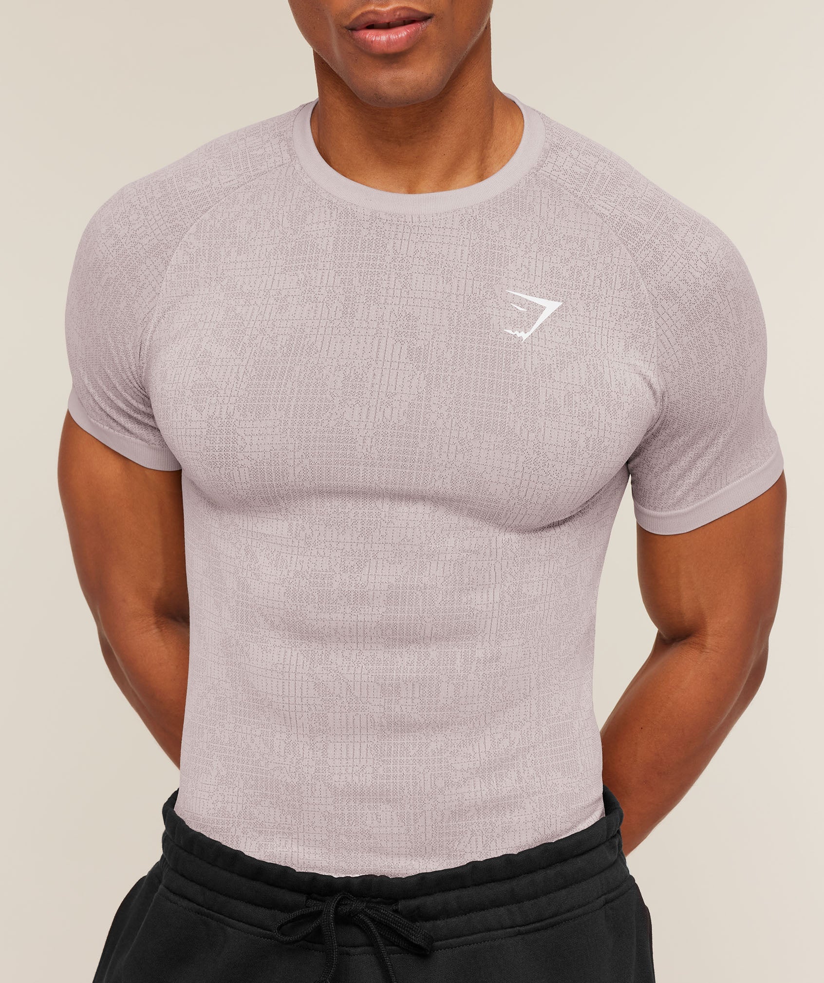 Geo Seamless Grid T-Shirt - Dawn Purple/Dusk Purple — imagem 6