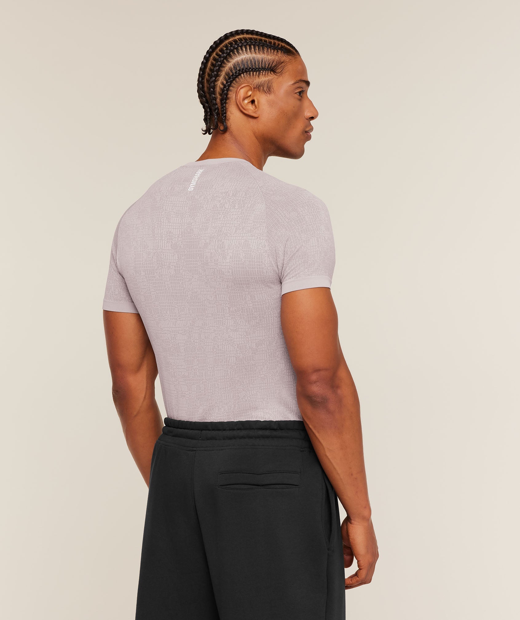Geo Seamless Grid T-Shirt - Dawn Purple/Dusk Purple — imagem 2