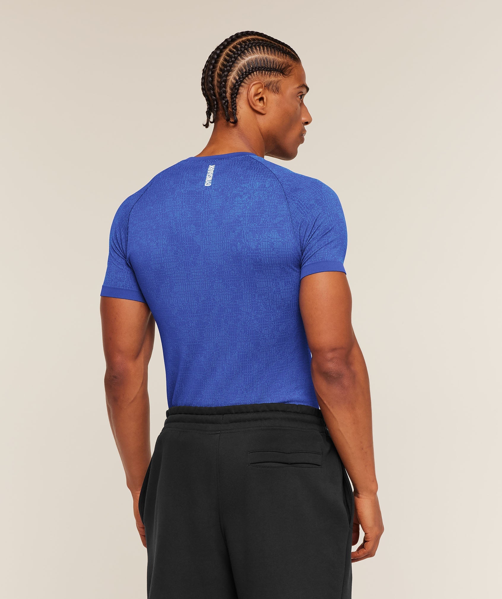 Geo Seamless Grid T-Shirt - Force Blue/Steady Purple — imagem 2