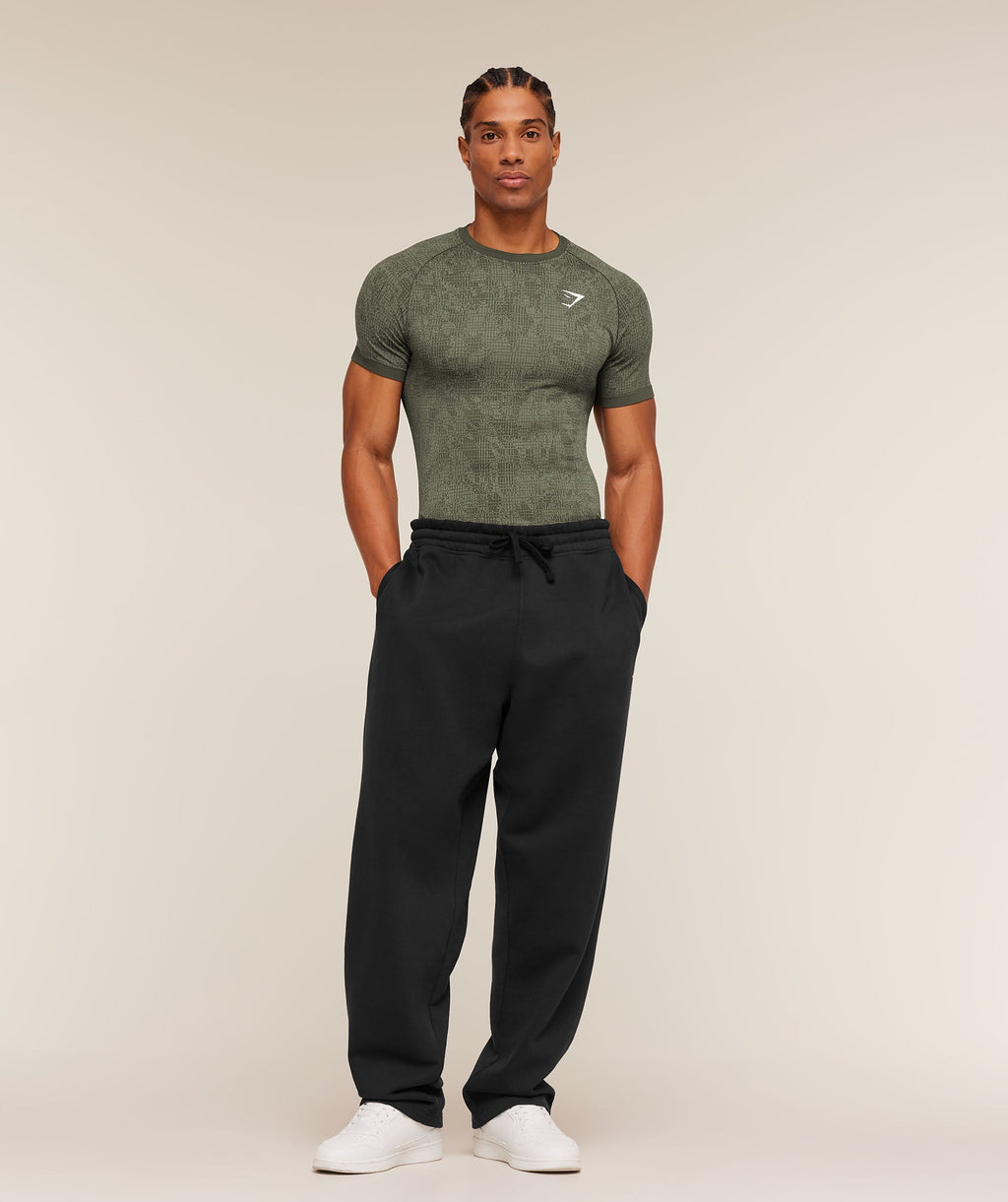 Geo Seamless Grid T-Shirt - Strength Green/Haze Green — imagem 5