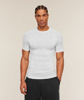 Geo Seamless Grid T-Shirt - White/Silver Grey — imagem 1