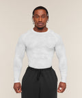 Geo Seamless Long Sleeve T-Shirt - White/Light Grey — imagem 1
