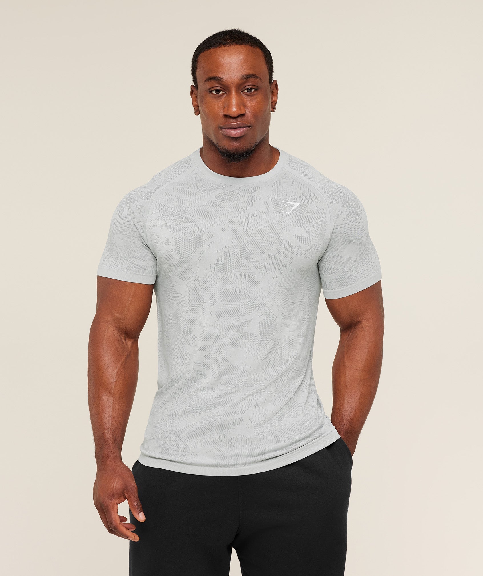 Geo Seamless T-Shirt - Light Grey/Smokey Grey — imagem 4