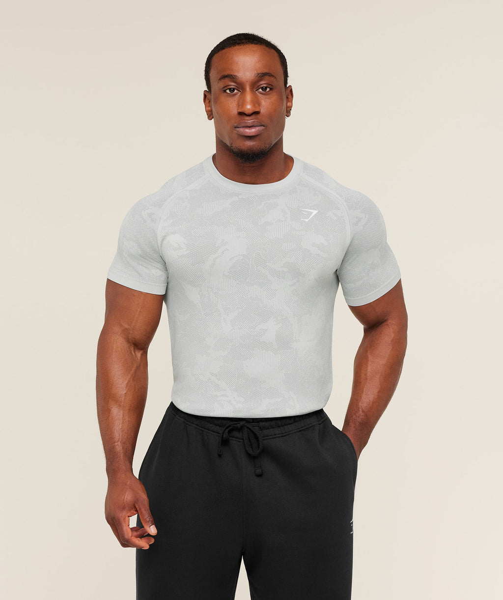 Geo Seamless T-Shirt - Light Grey/Smokey Grey — imagem 1