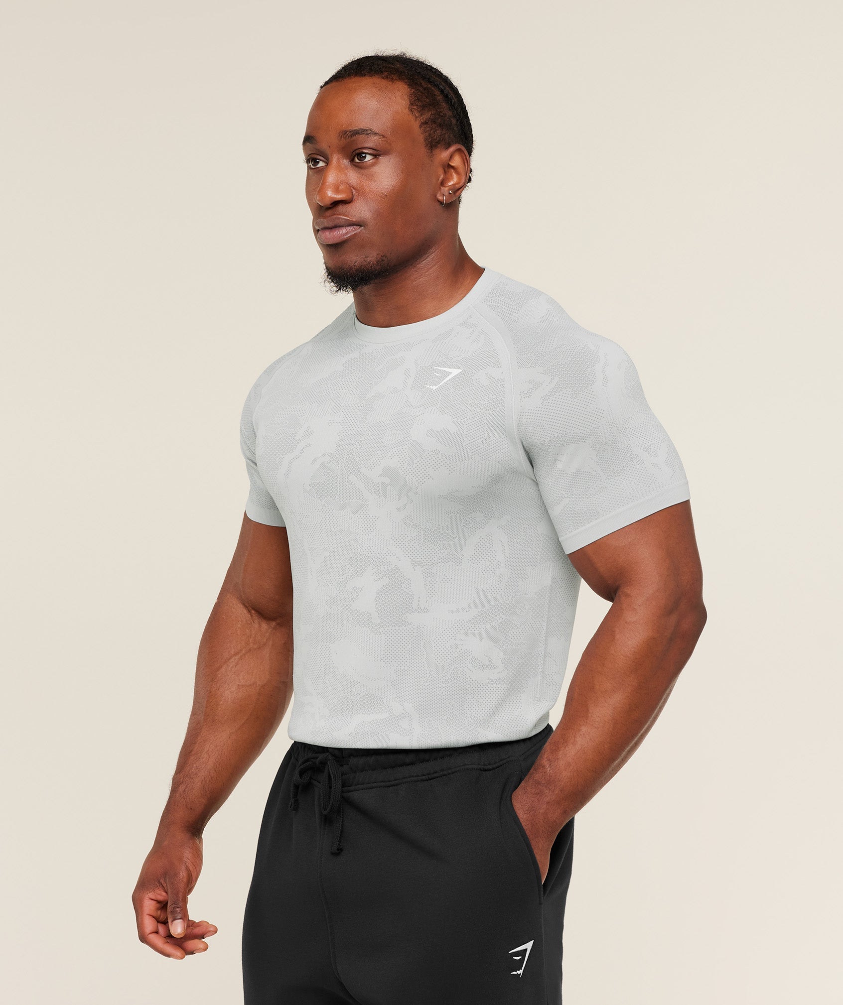 Geo Seamless T-Shirt - Light Grey/Smokey Grey — imagem 3