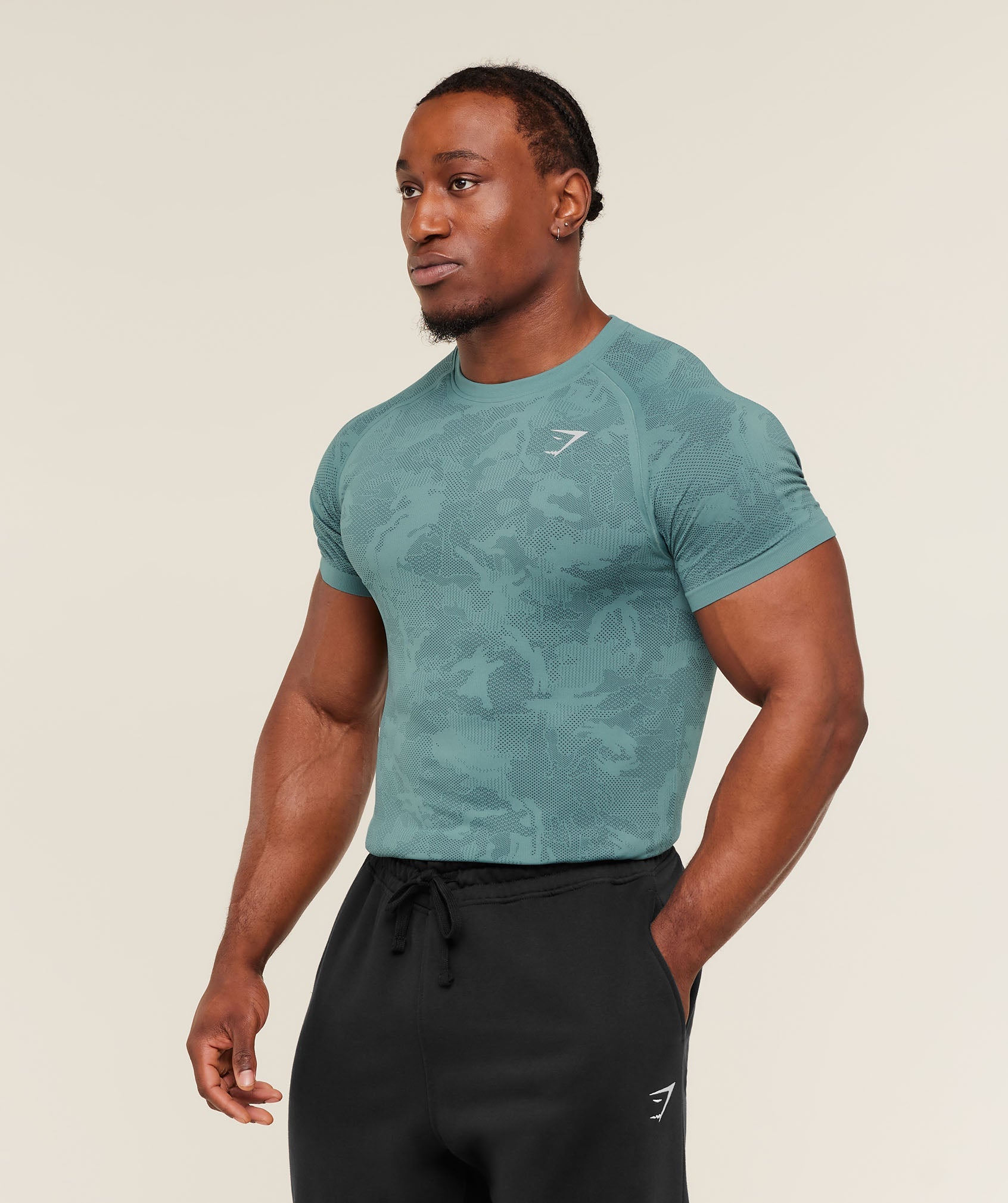 Geo Seamless T-Shirt - Storm Blue /  Stealth Blue — imagem 3