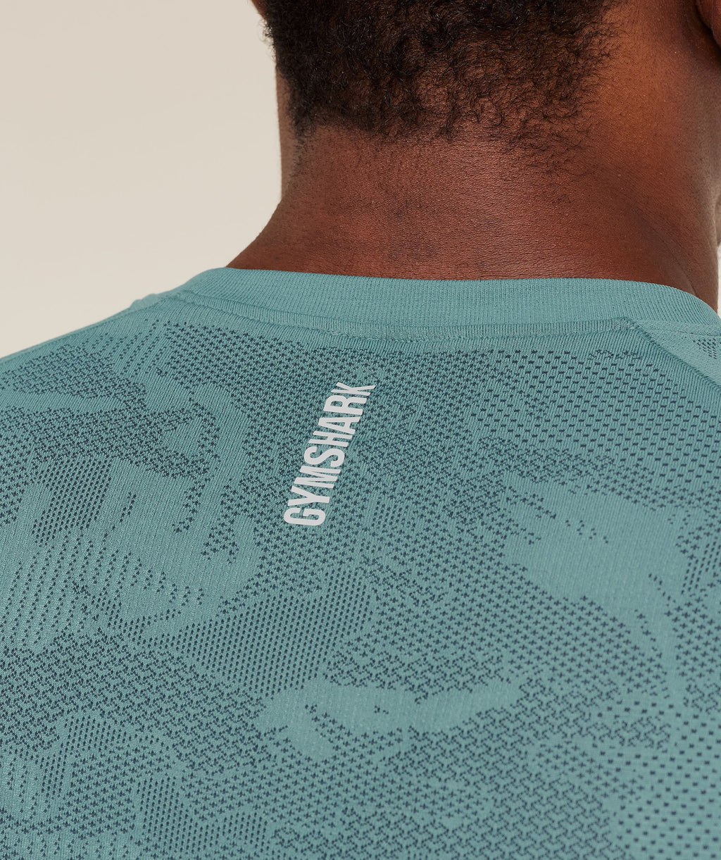 Geo Seamless T-Shirt - Storm Blue /  Stealth Blue — imagem 7