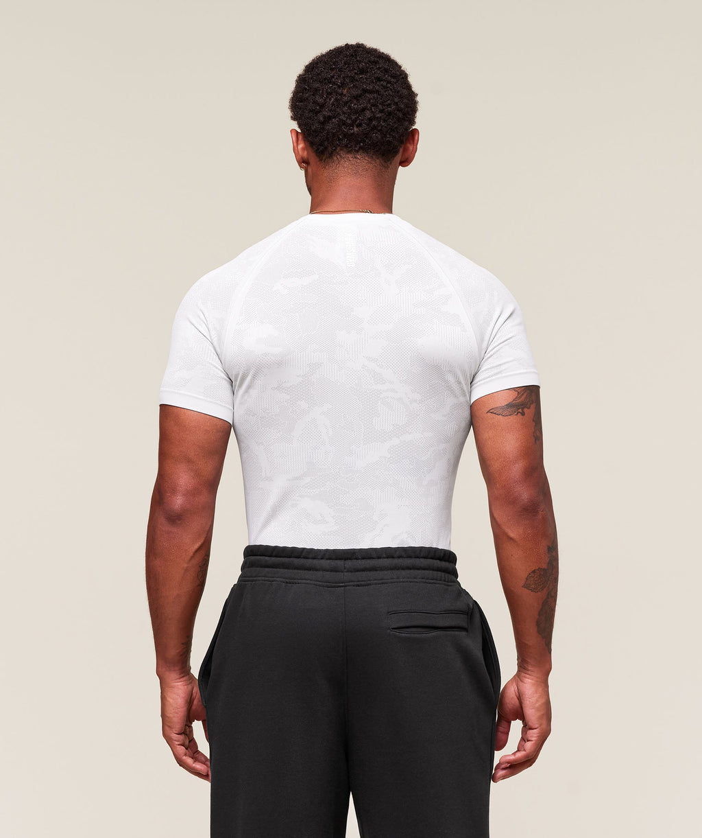 Geo Seamless T-Shirt - White/Light Grey — imagem 2