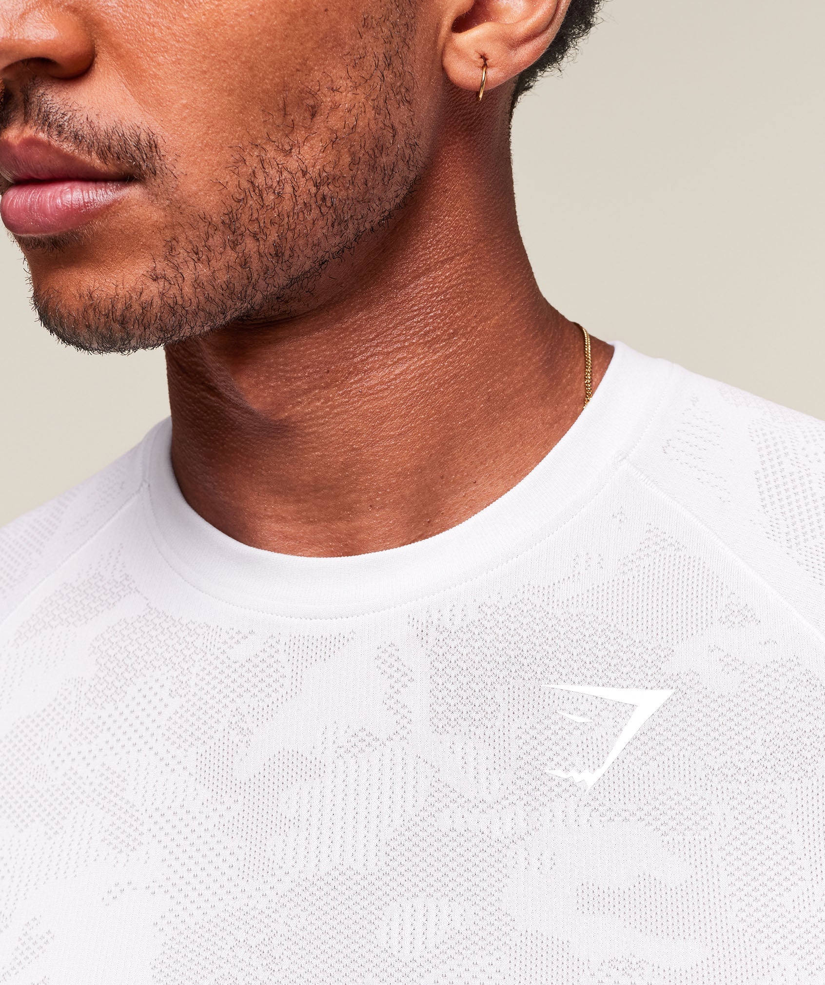 Geo Seamless T-Shirt - White/Light Grey — imagem 5