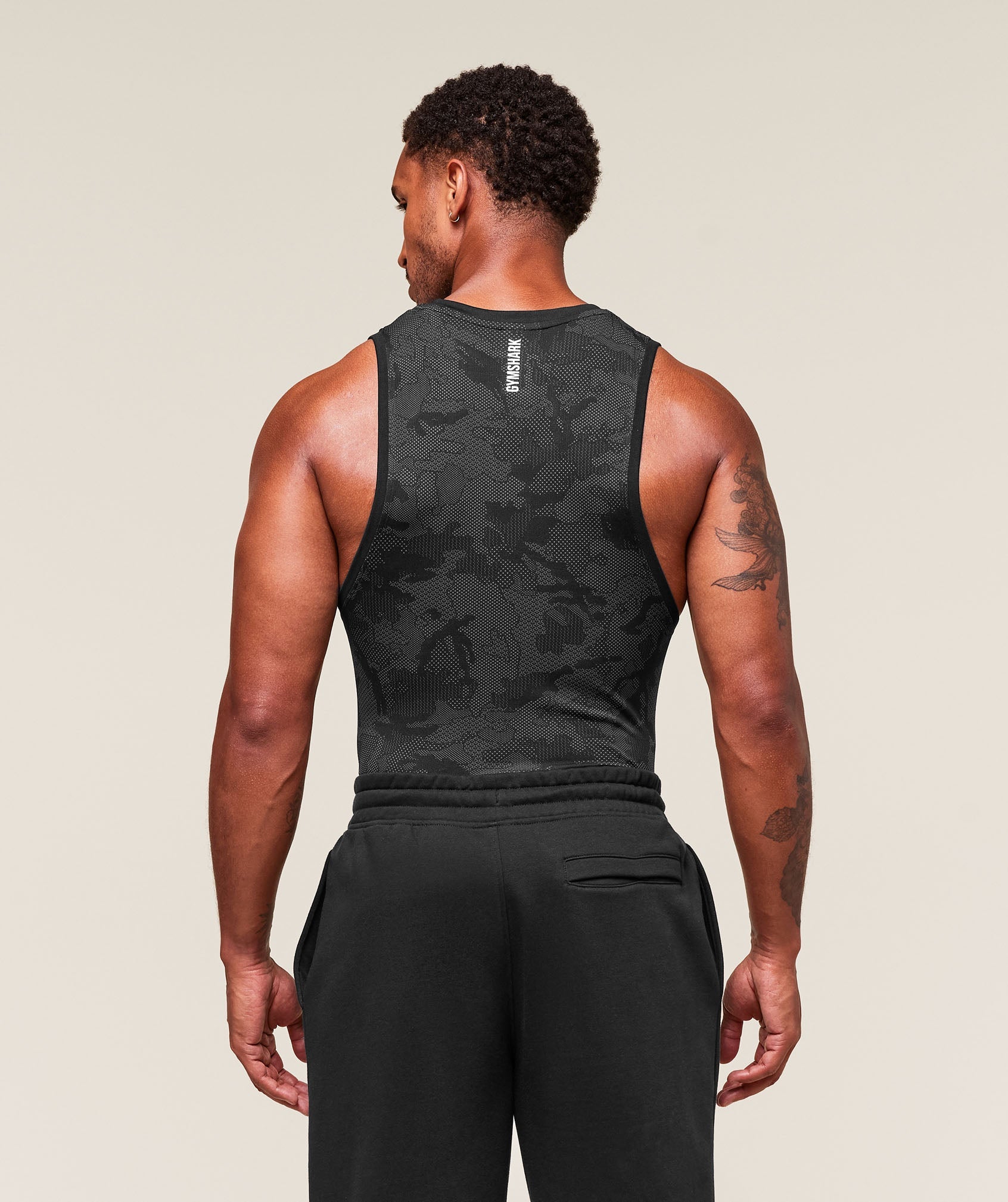 Geo Seamless Tank - Black/Charcoal Grey — imagem 2