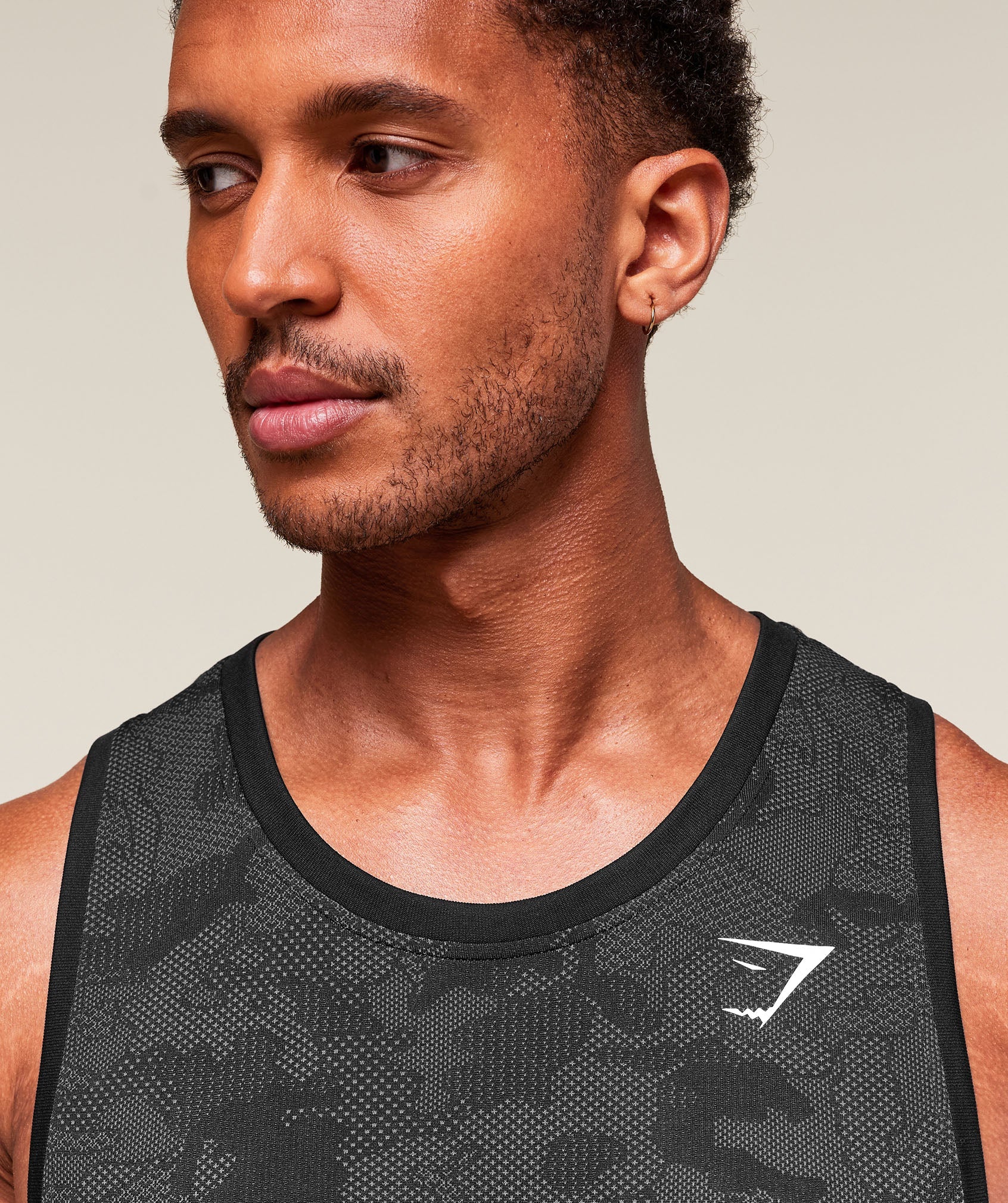 Geo Seamless Tank - Black/Charcoal Grey — imagem 5